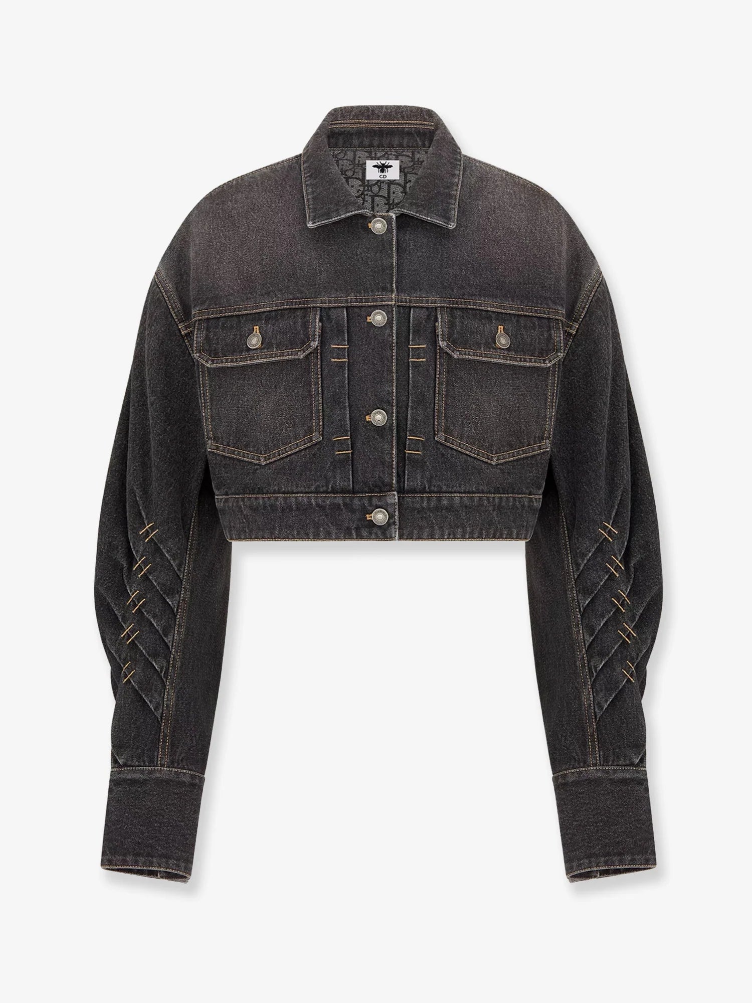 Denim jacket with bustier detail