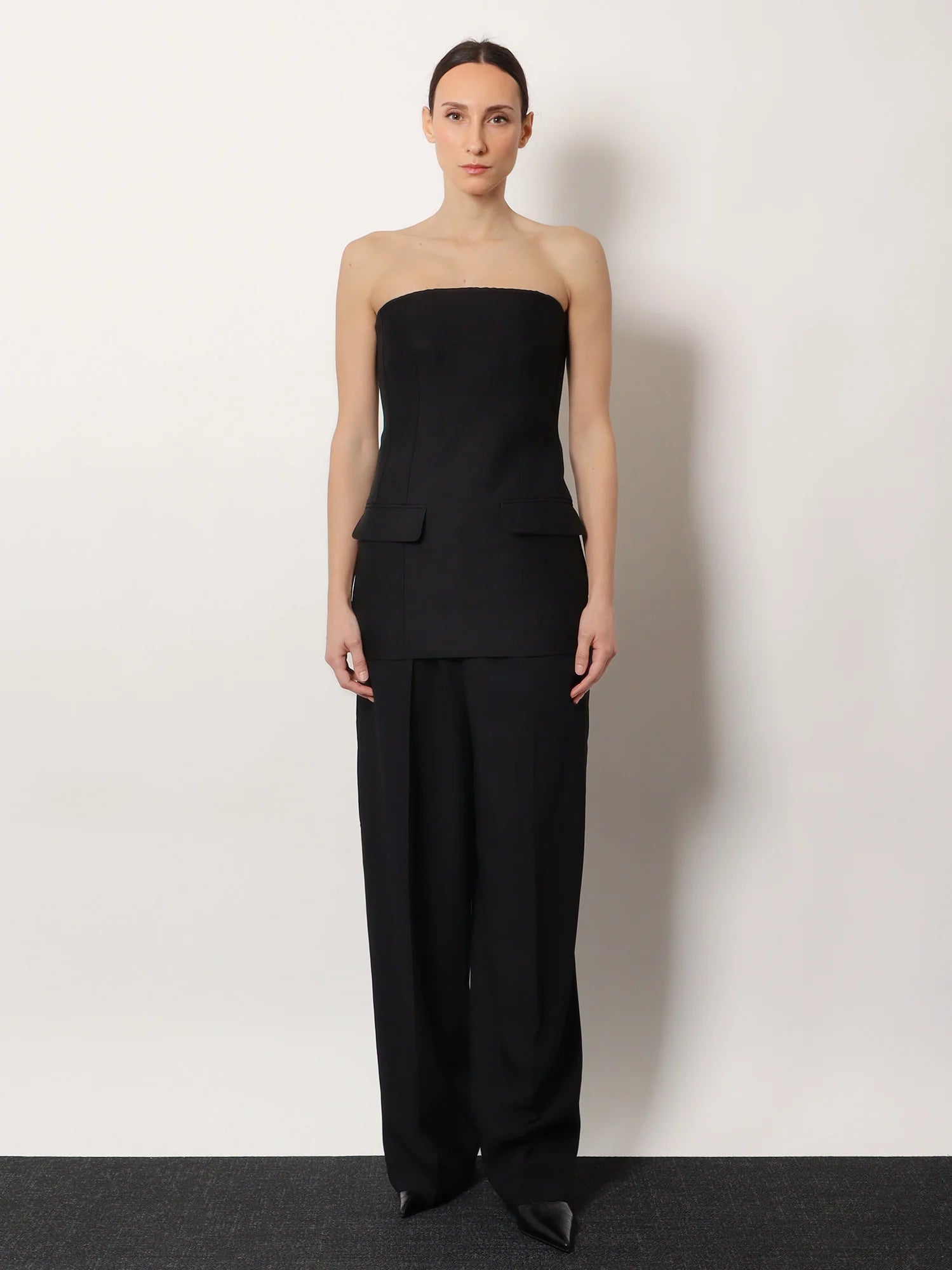 Viscose and wool trousers