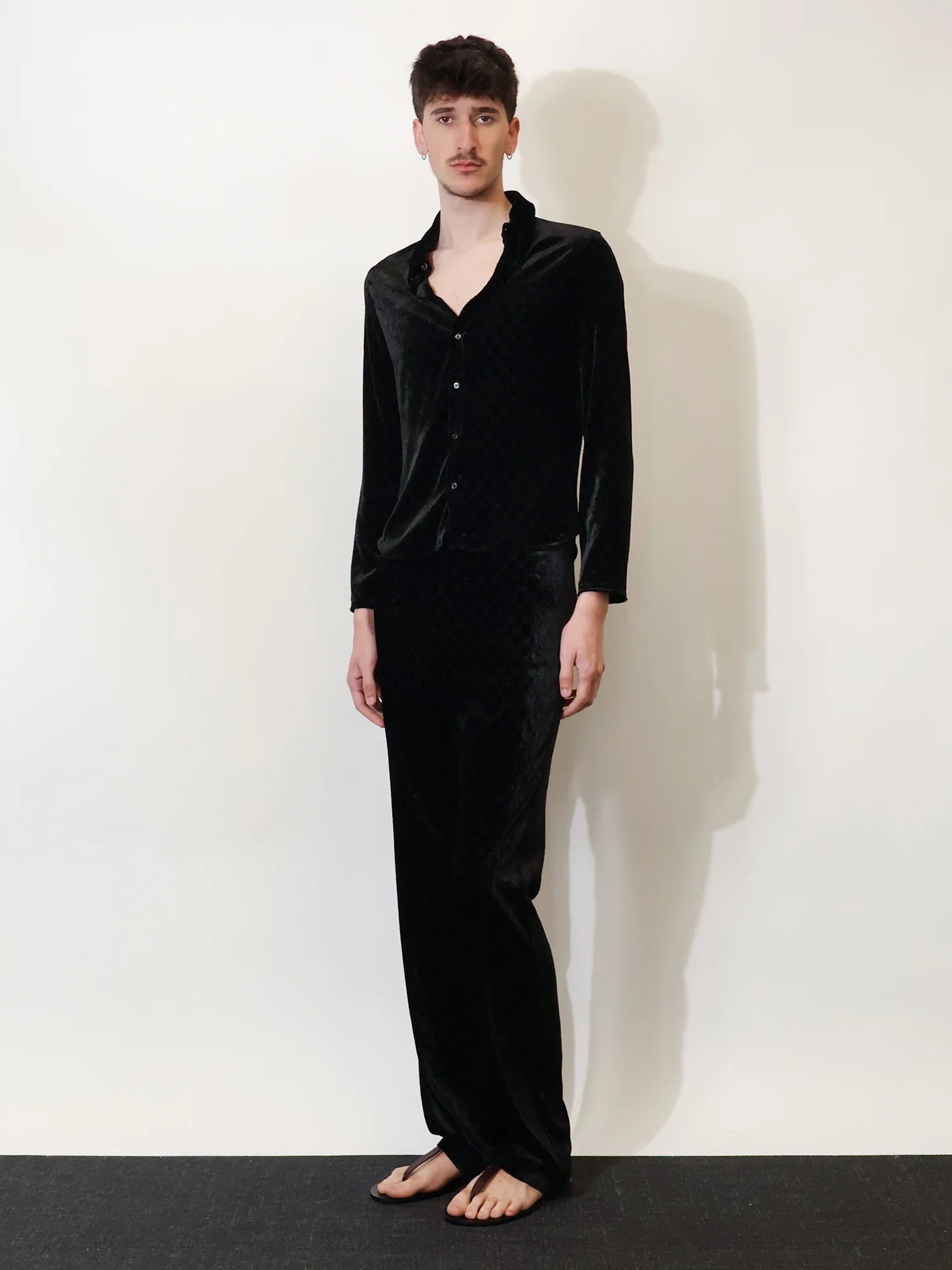 Stretch GG dévoré velvet shirt