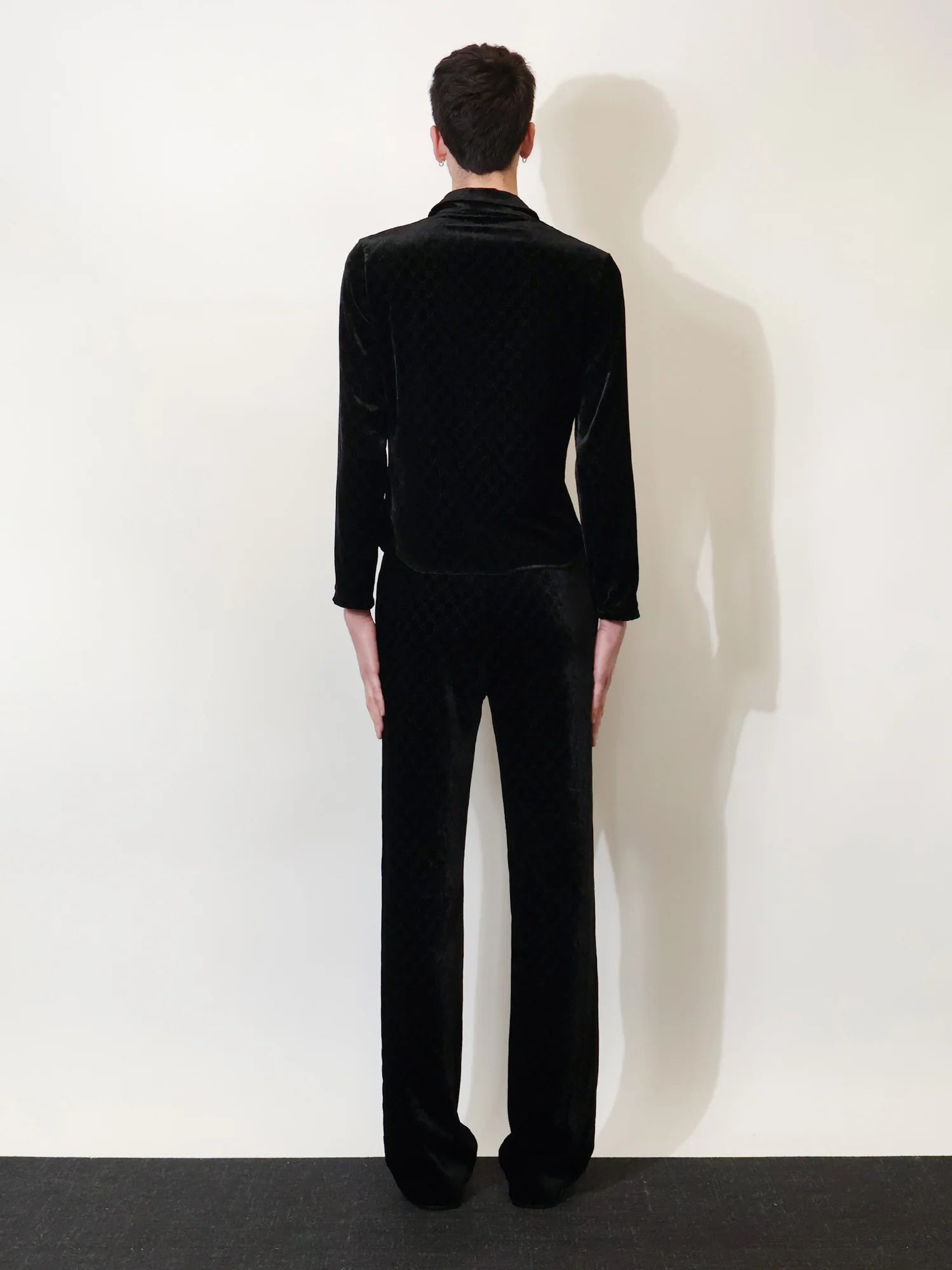 Stretch GG dévoré velvet shirt