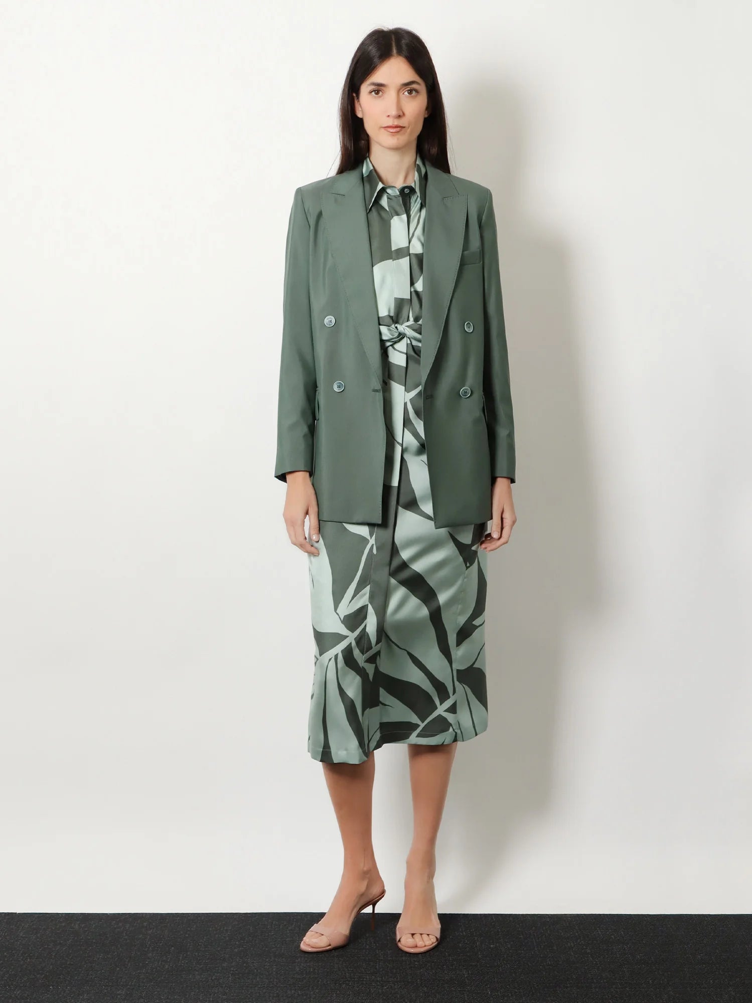 Mxmalbata virgin wool and silk blazer