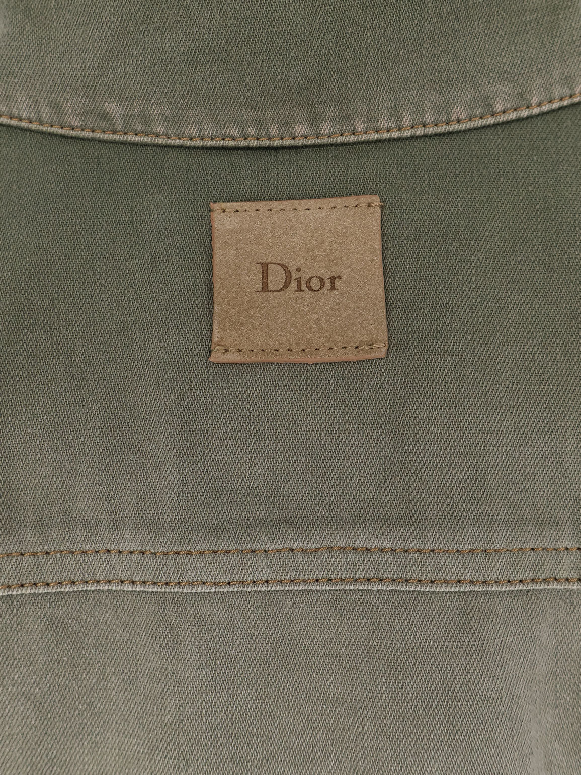 Cotton shirt with Dior patch