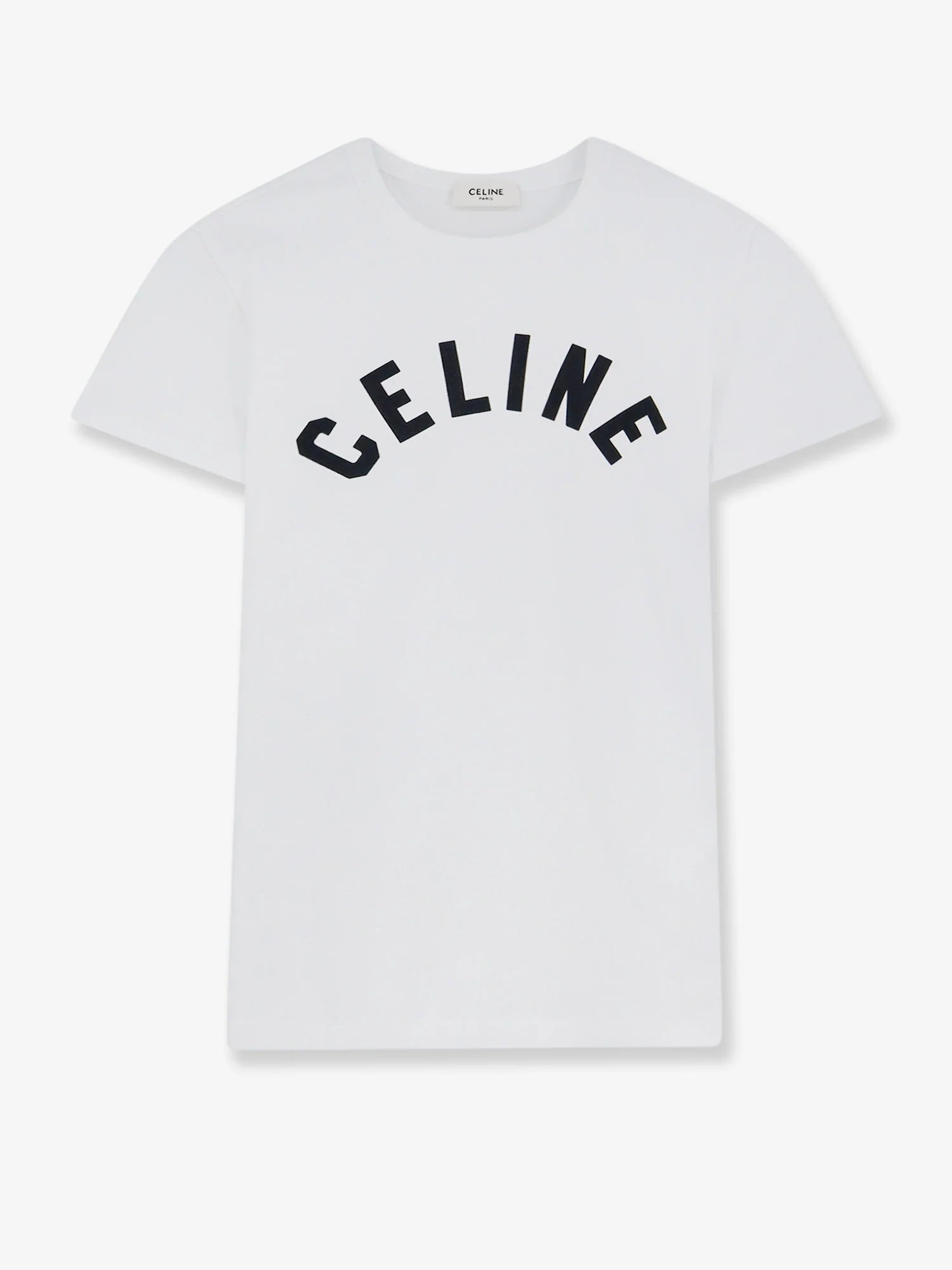 Cotton T-shirt with front lettering logo print
