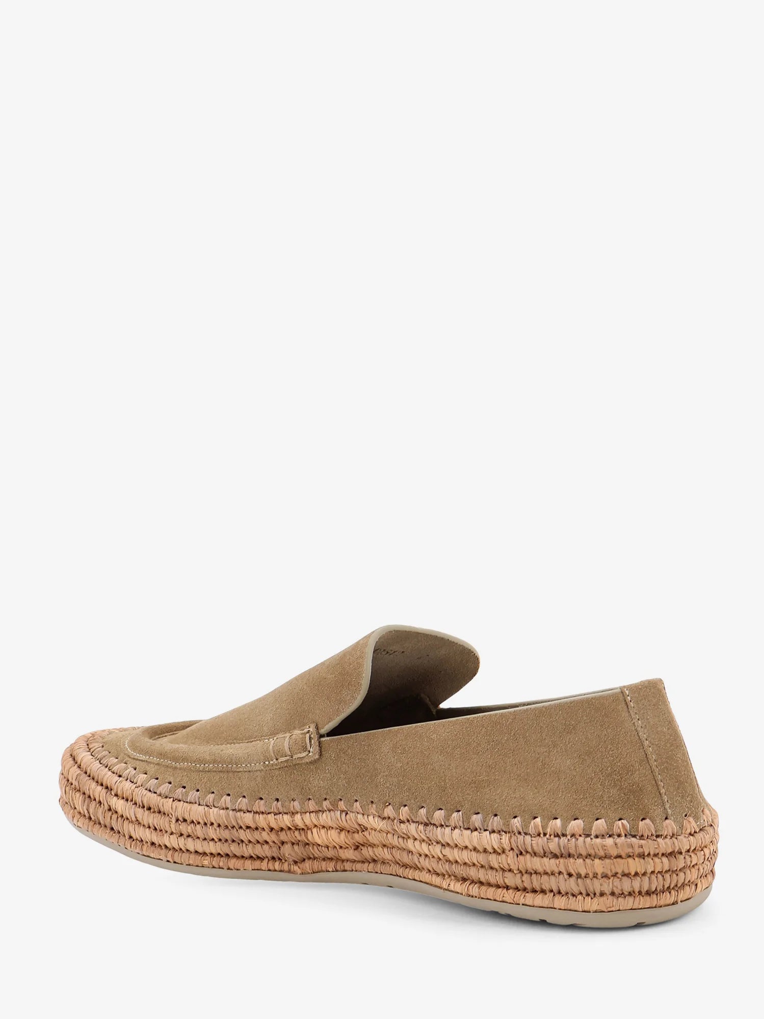 Rio suede and raffia loafers