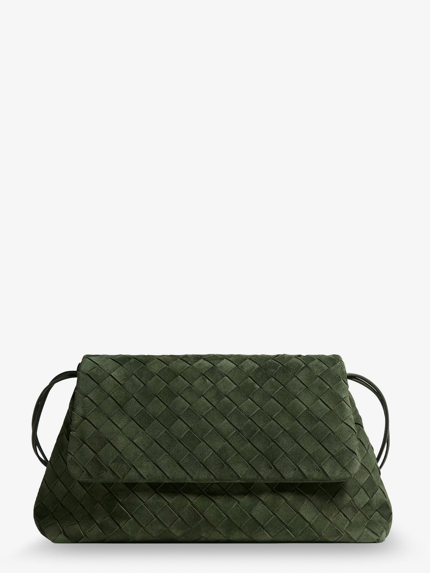 Suede Giorno crossbody bag with Intrecciato motif
