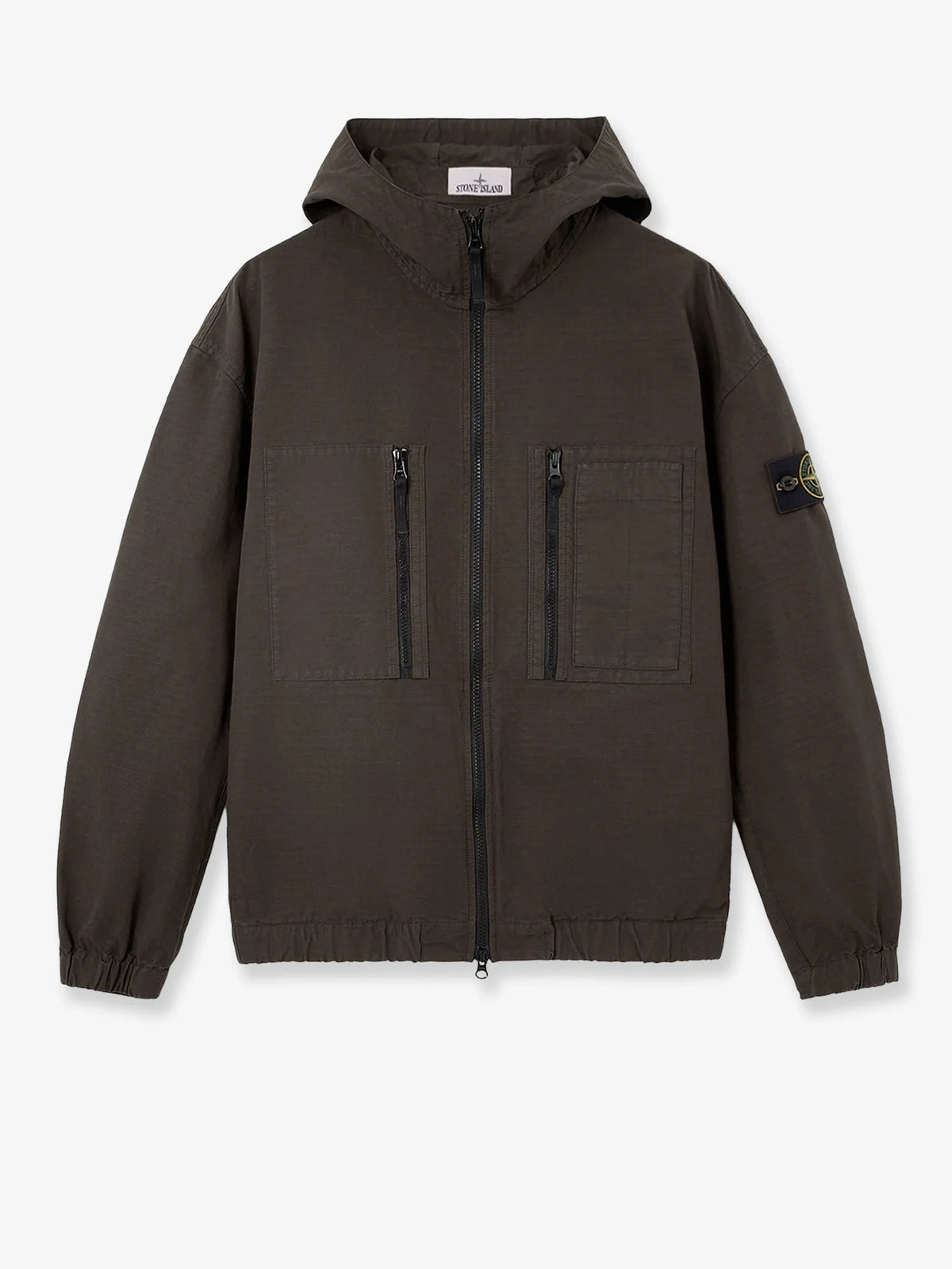 Hooded organic cotton jacket