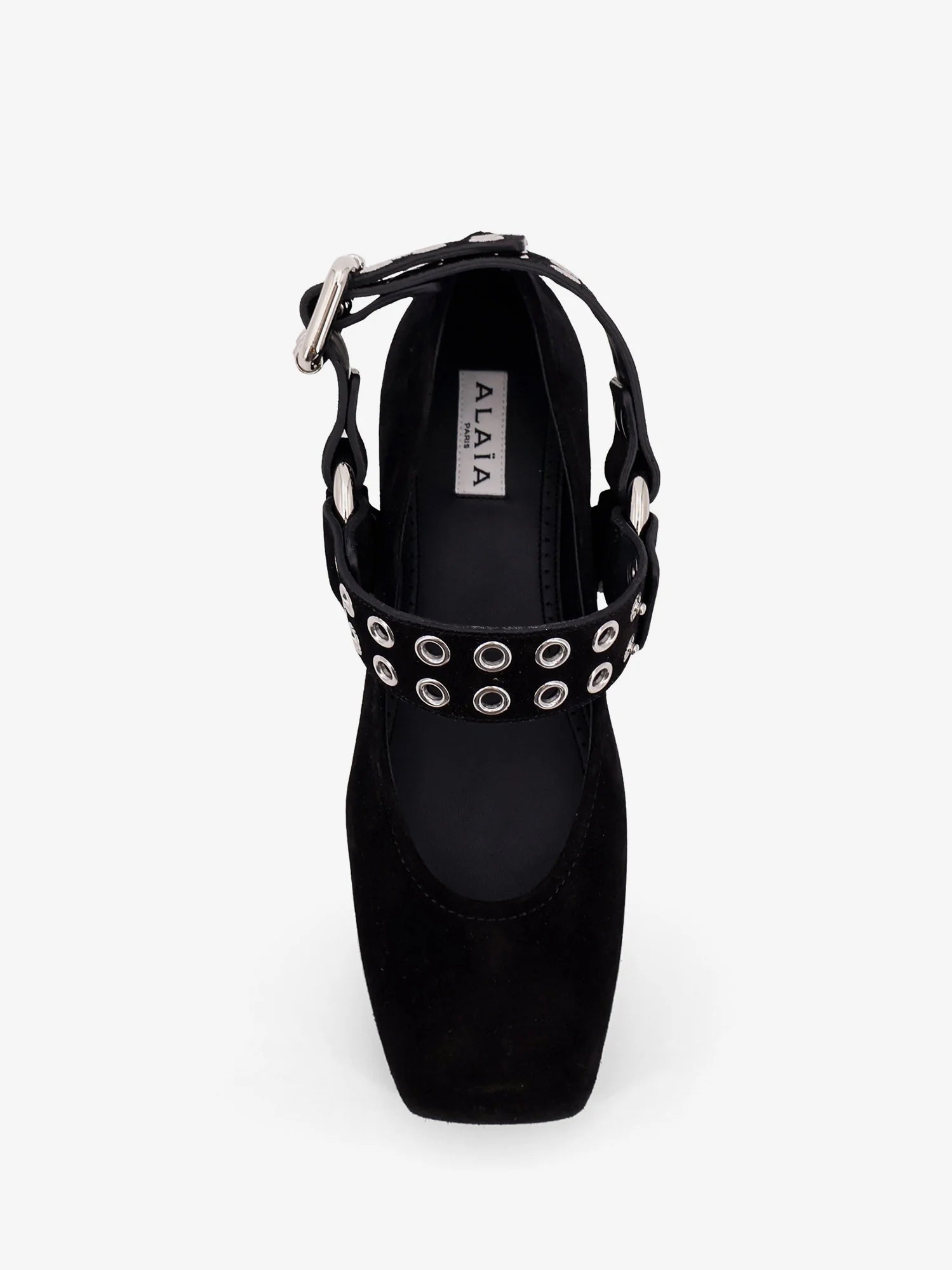 Suede Biker Flat Ballerinas