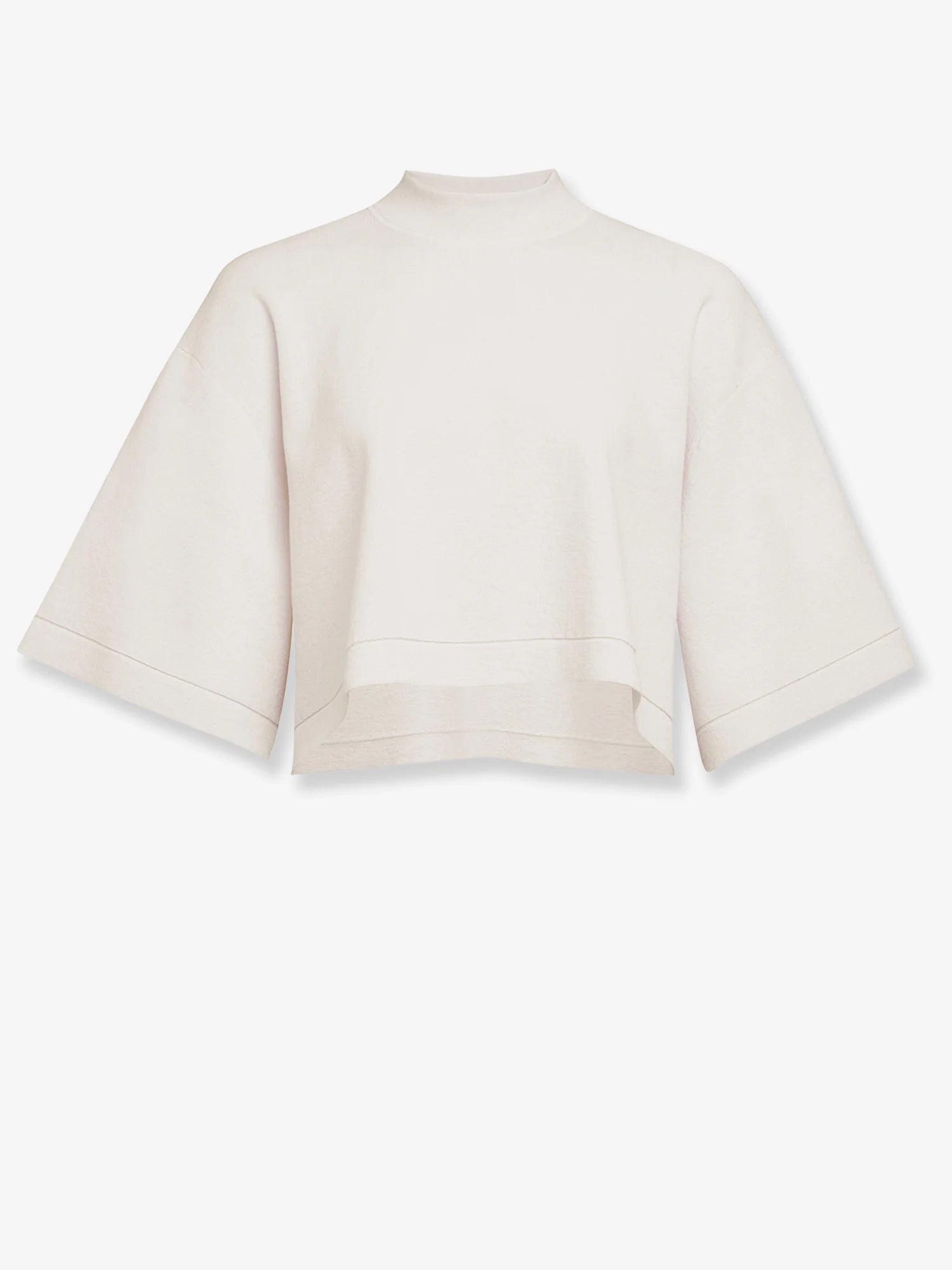 Cropped cotton blend top