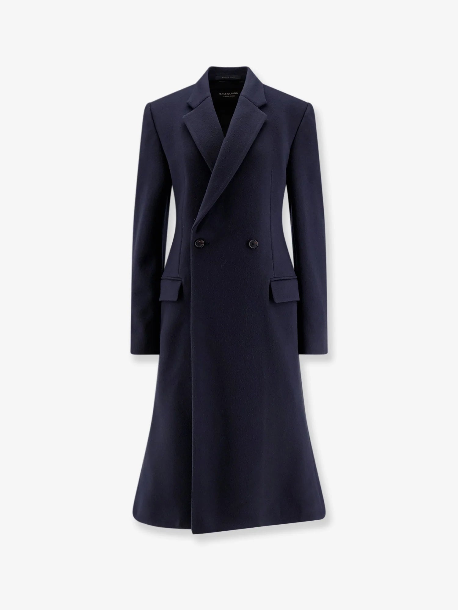 Godet Midi double-breasted wool coat