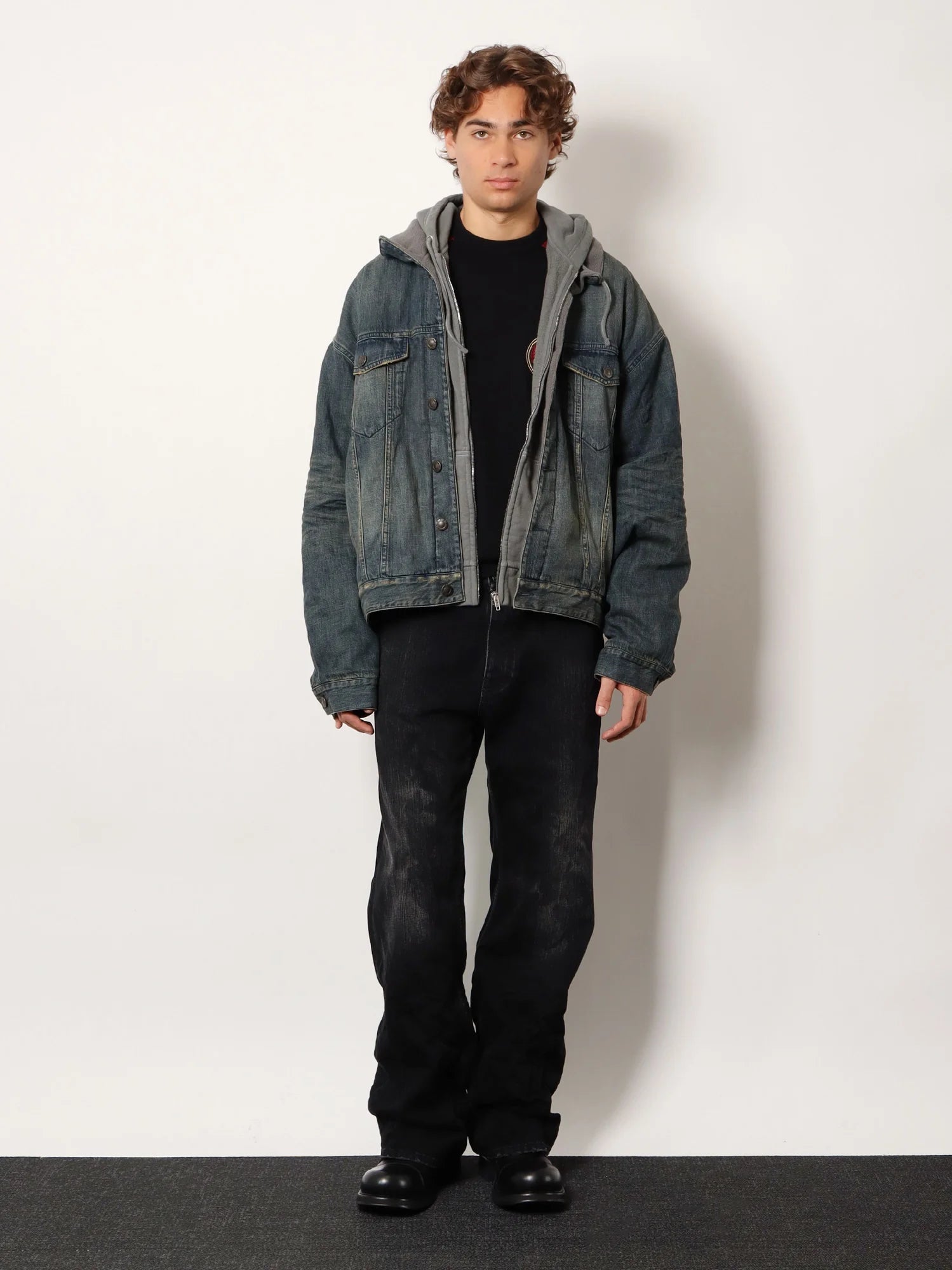Black denim jeans