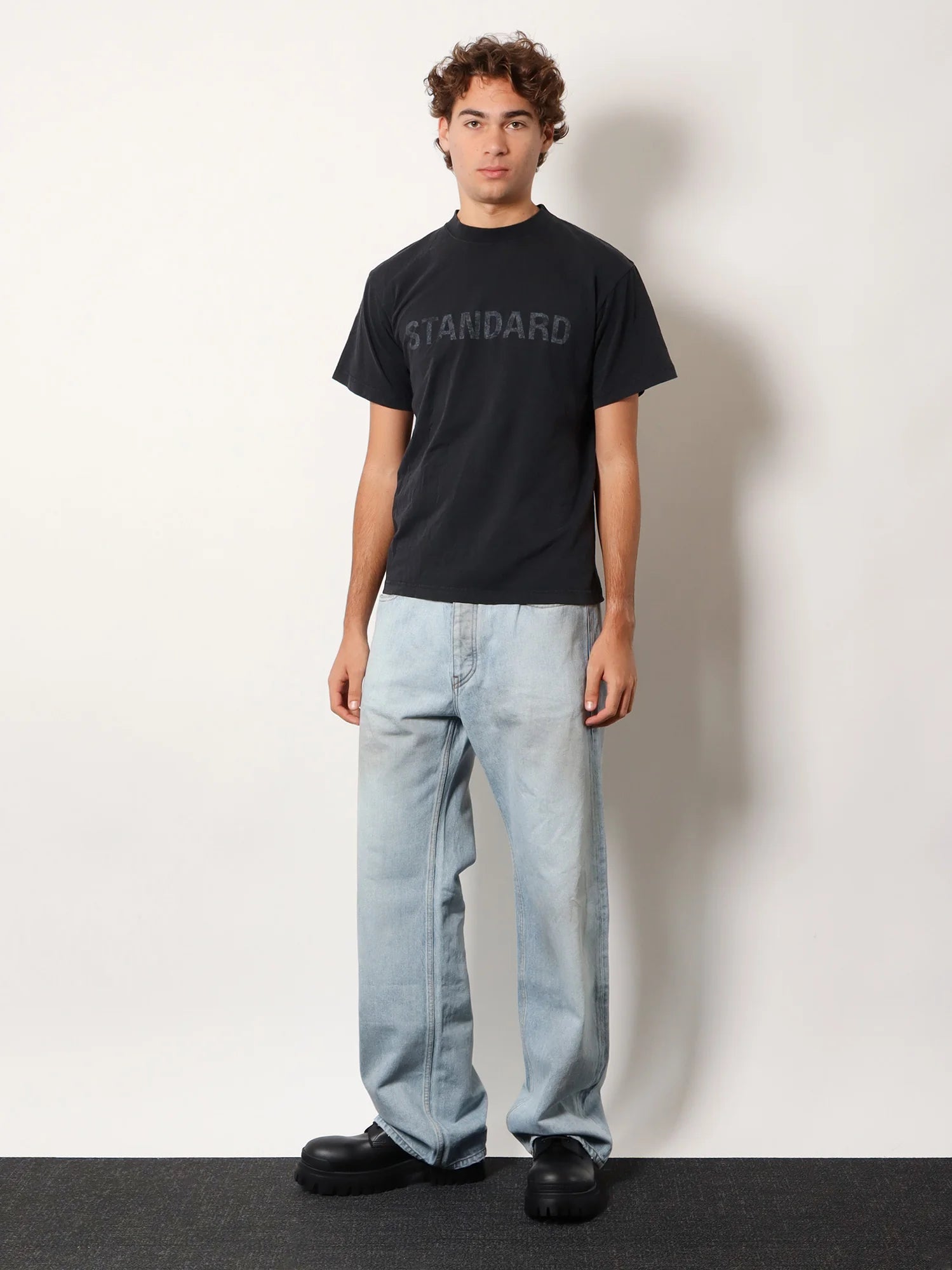 Black denim jeans