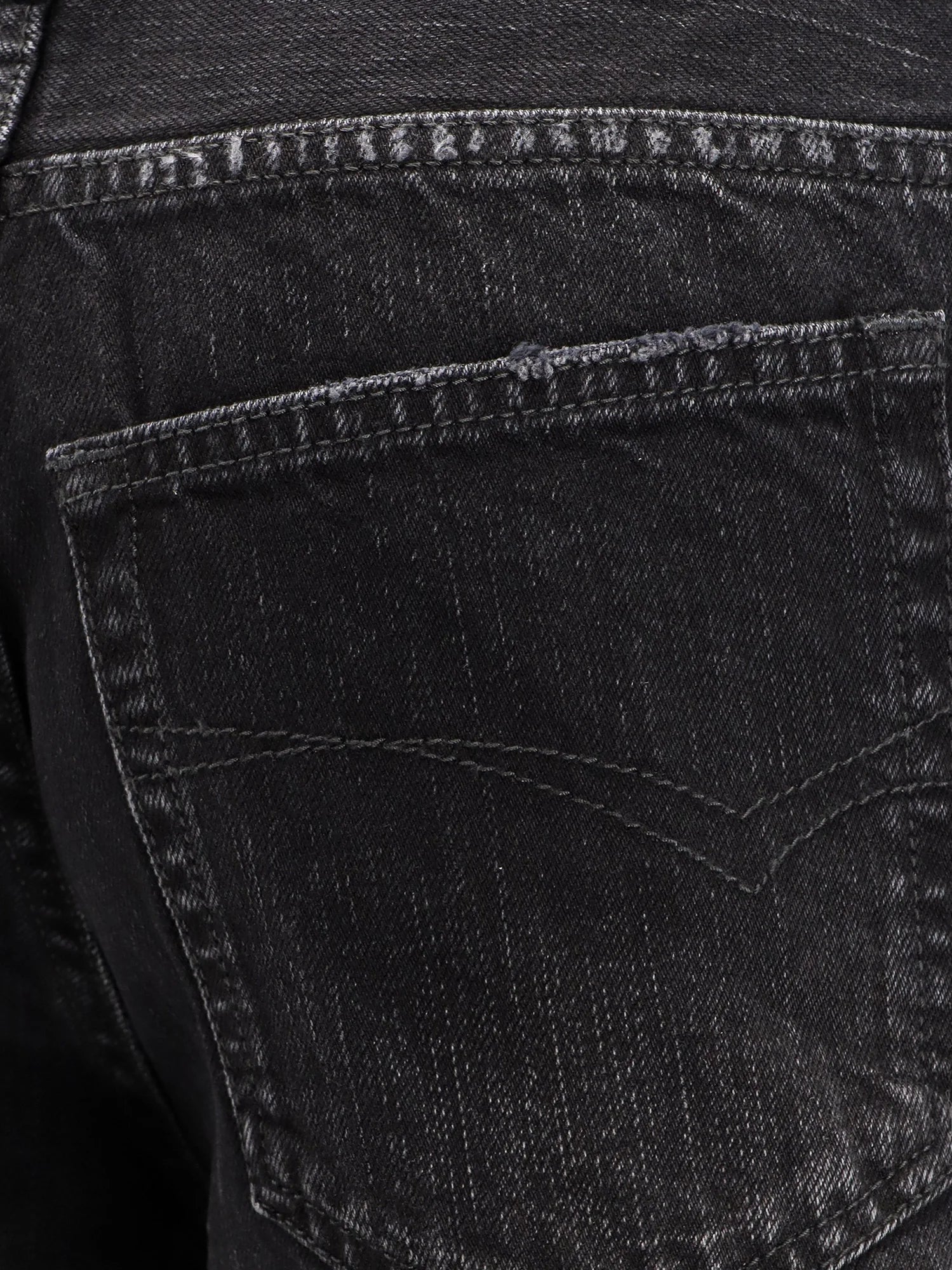 Wide Leg black denim trousers