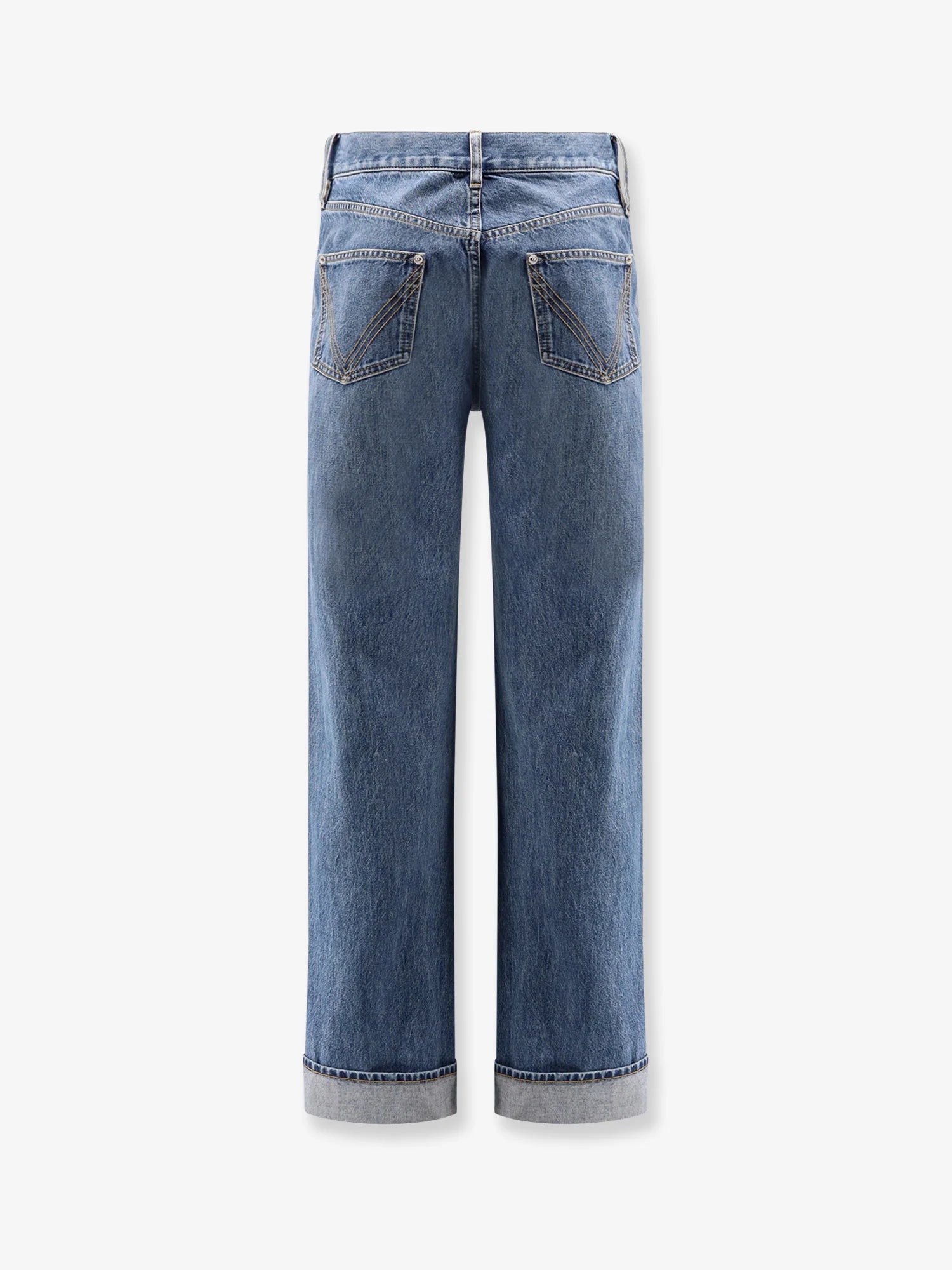 Wide leg jeans with turn up