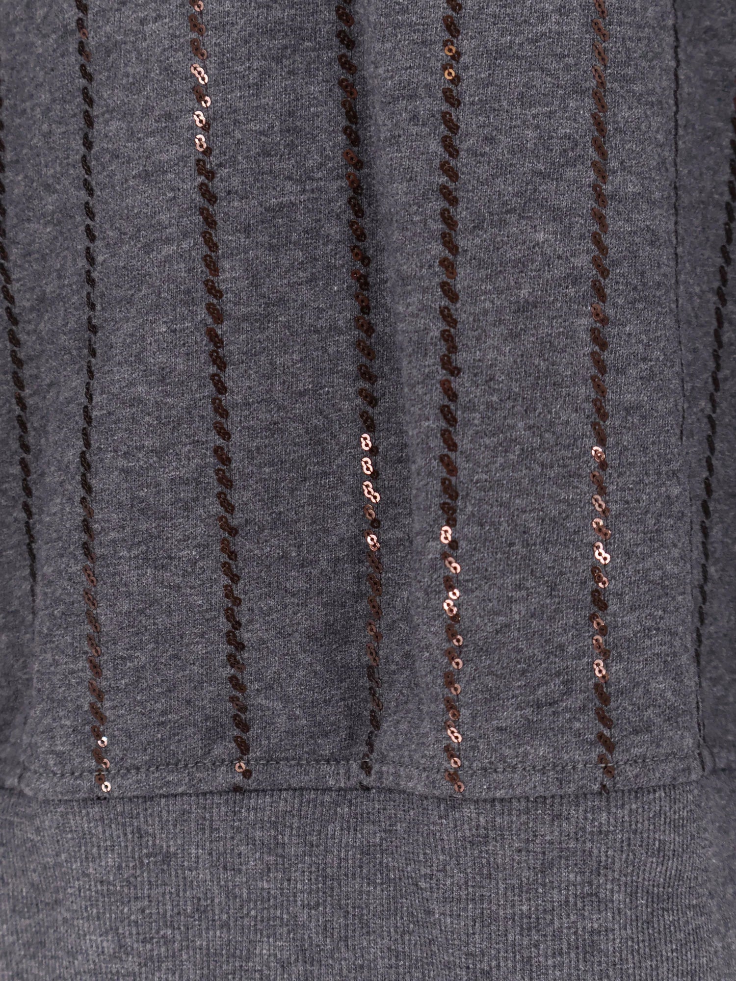 Dazzling chalk stripe embroidery cotton sweatshirt