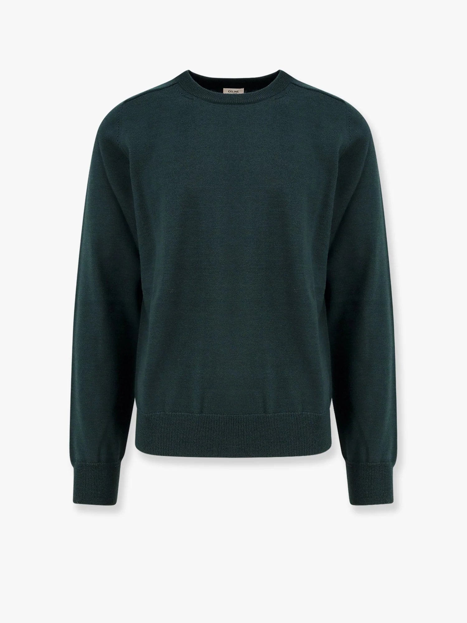 Wool sweater with embroidered logo on the front