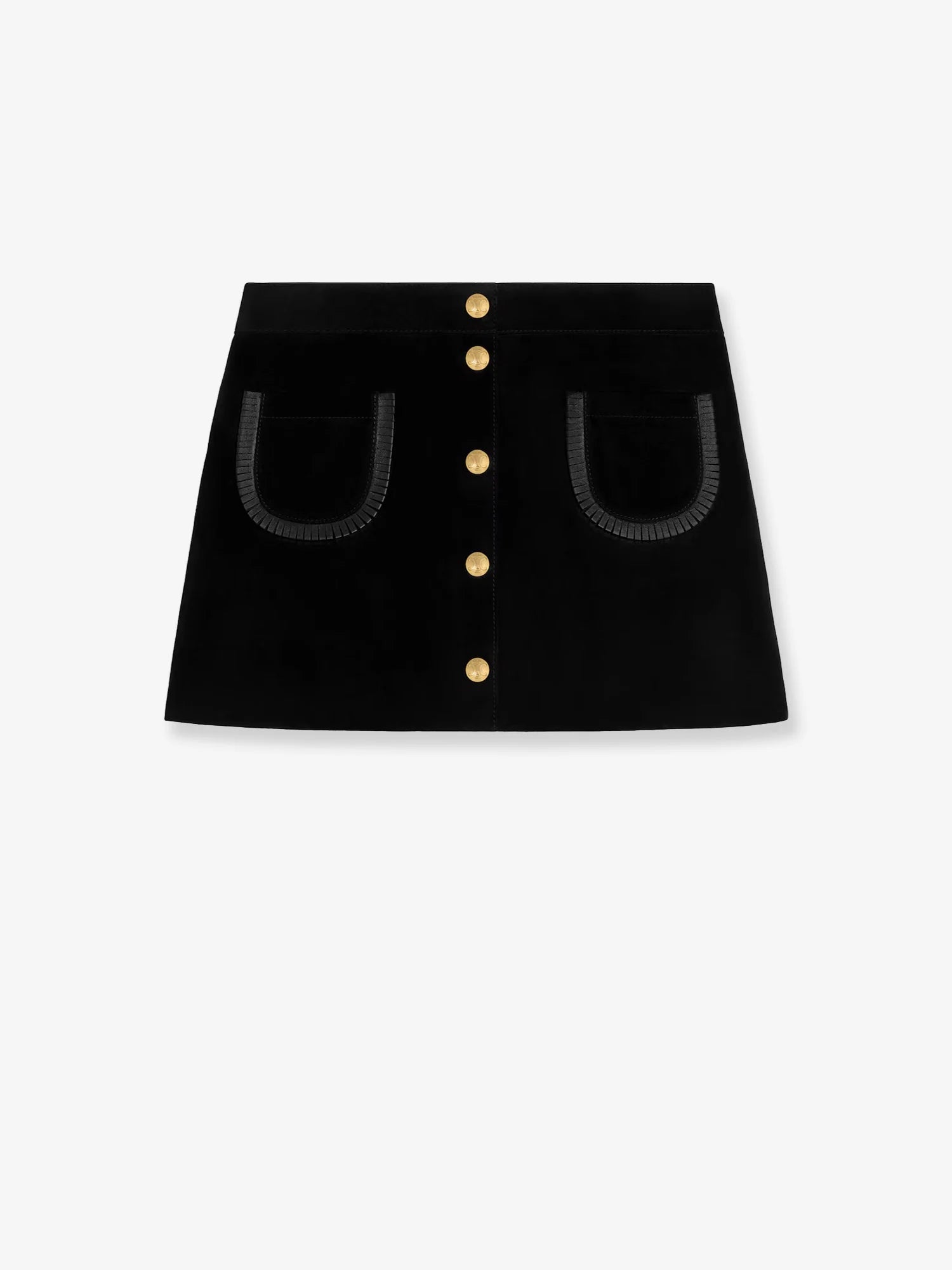 Suede miniskirt