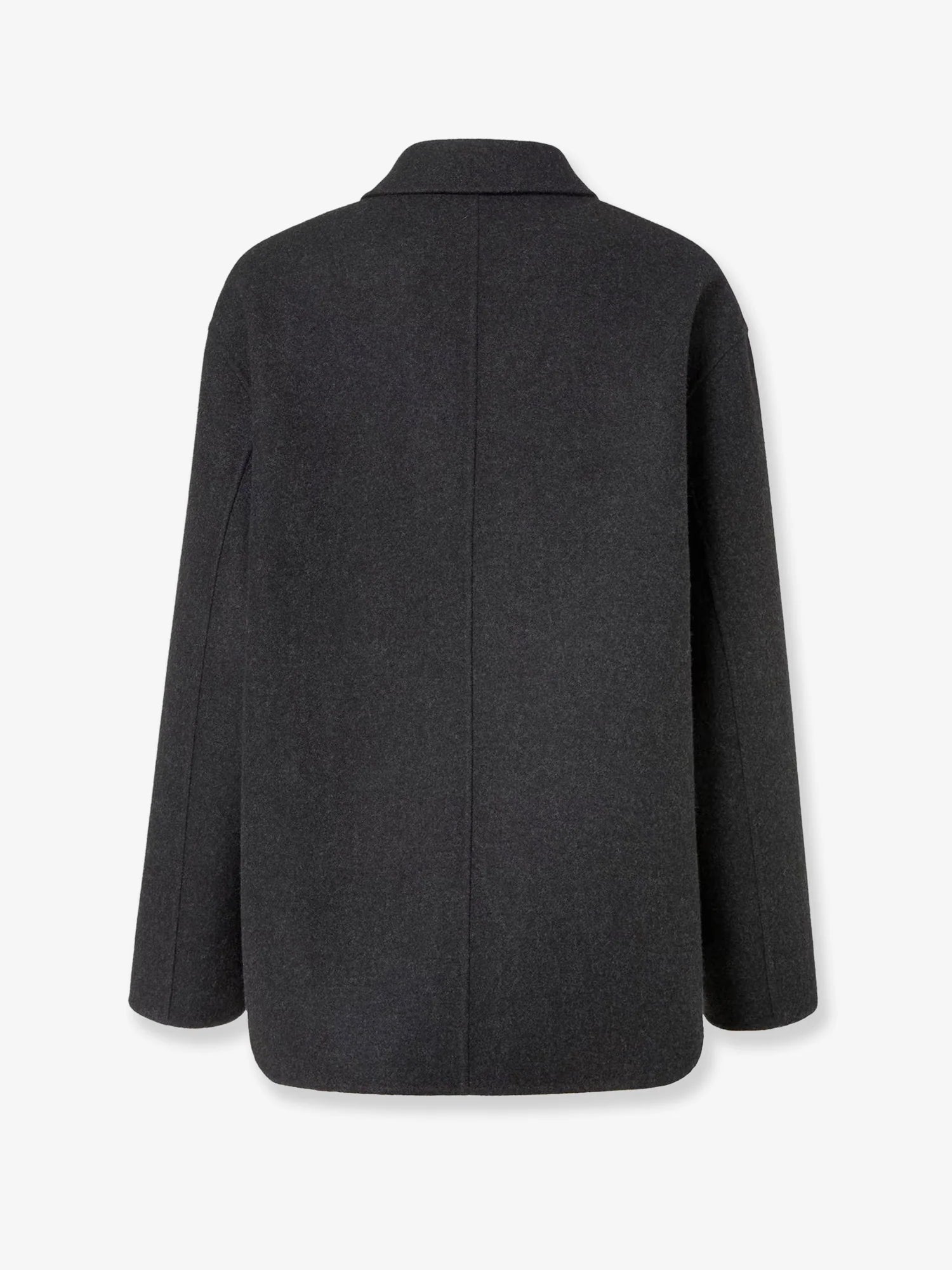 Double-breasted wool felt peacoat