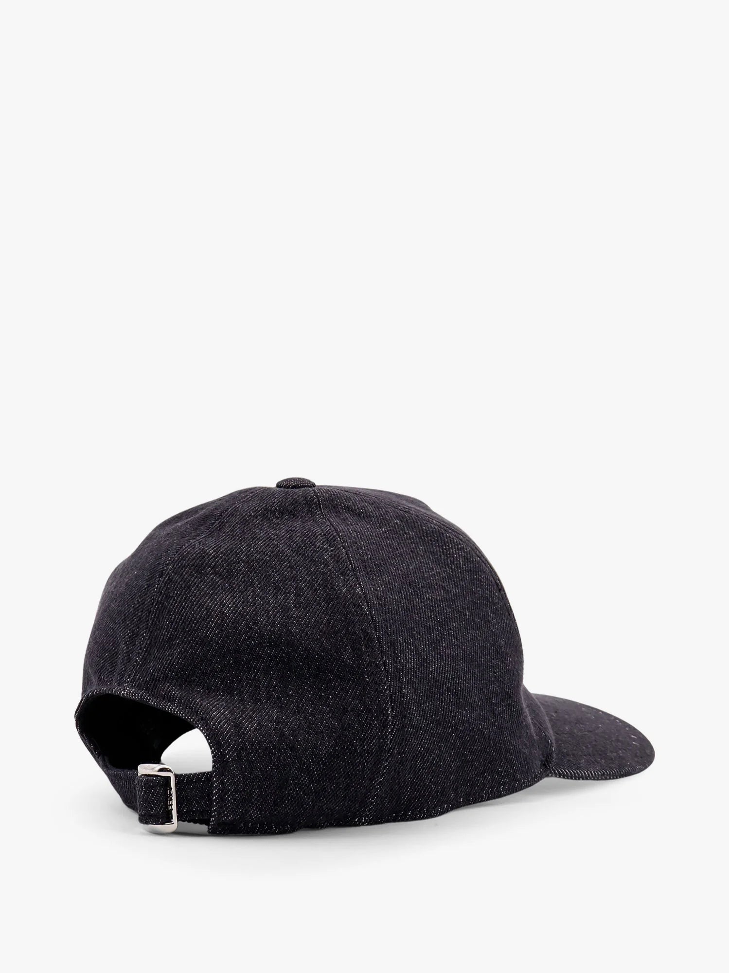 Denim baseball hat with logo embroidery