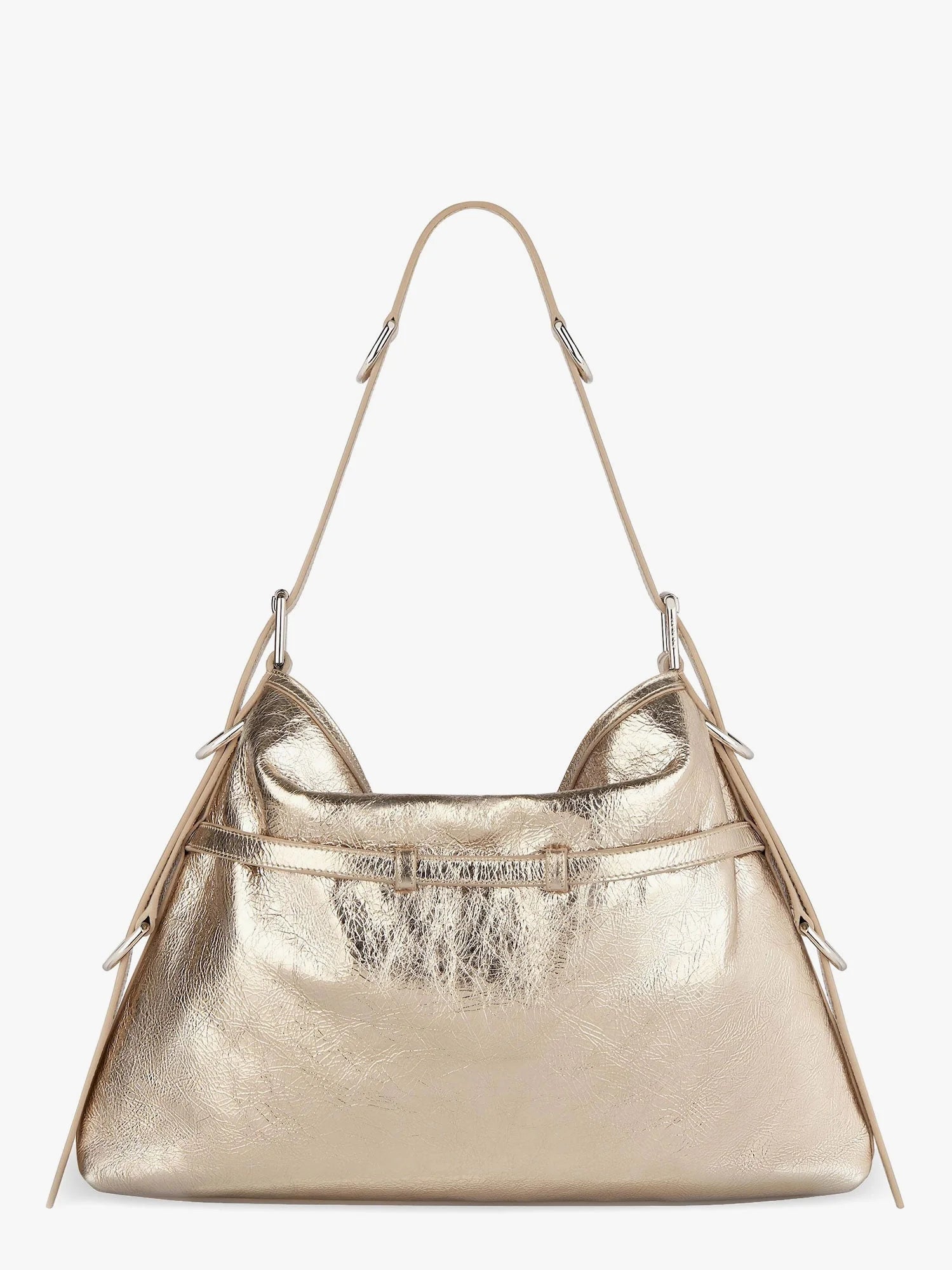 Voyou metallized leather shoulder bag