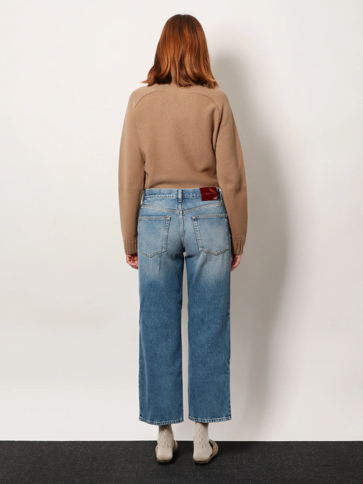Cotton jeans with Gucci Rosso Ancora naplak tag
