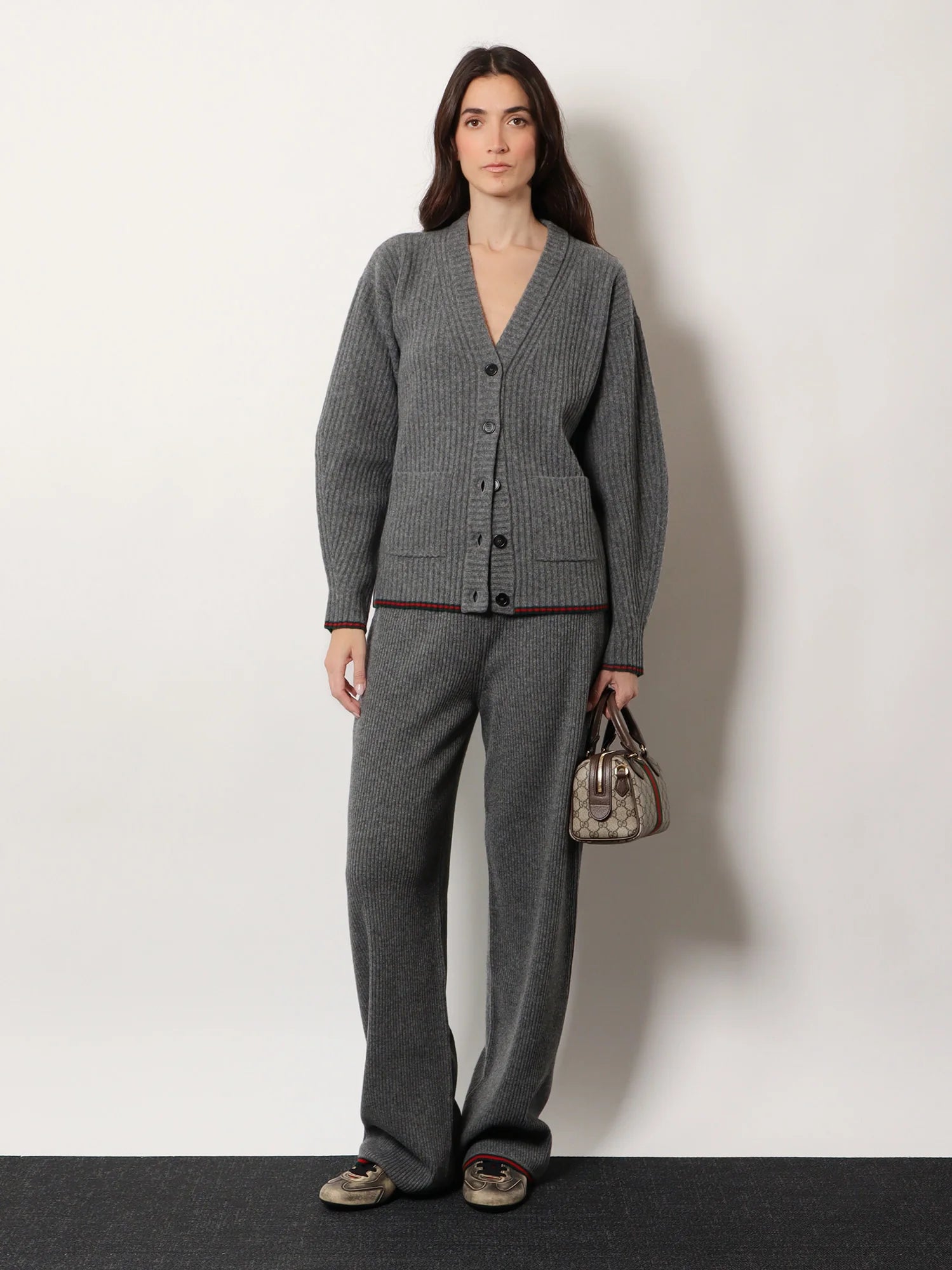 Stretch wool trousers