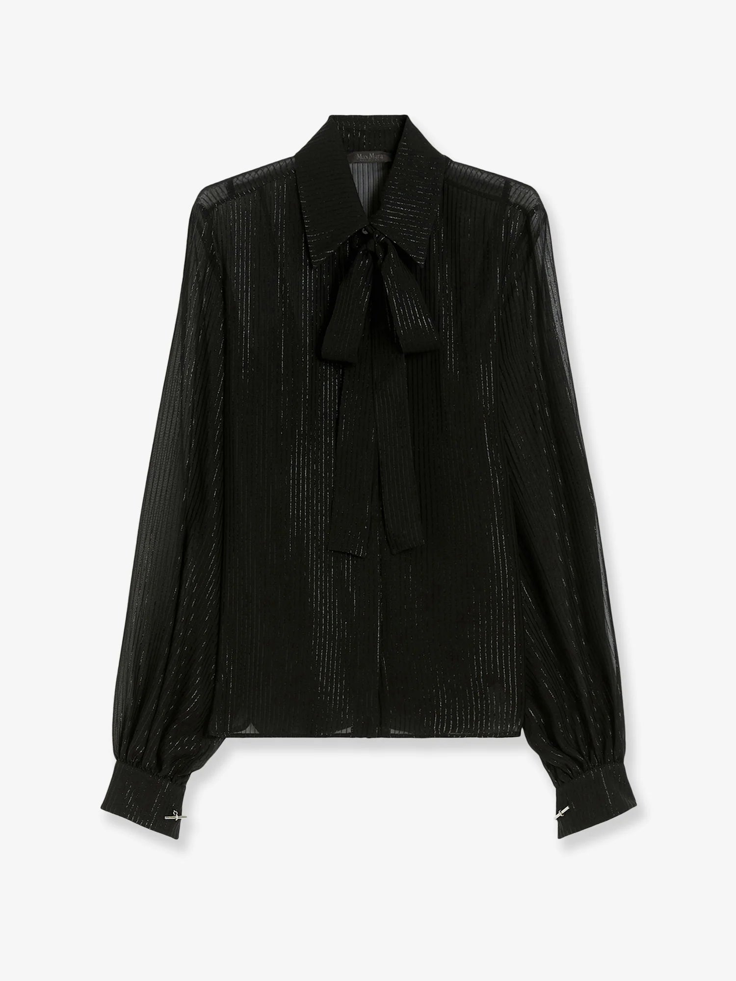 Scafati silk shirt with lurex profiles