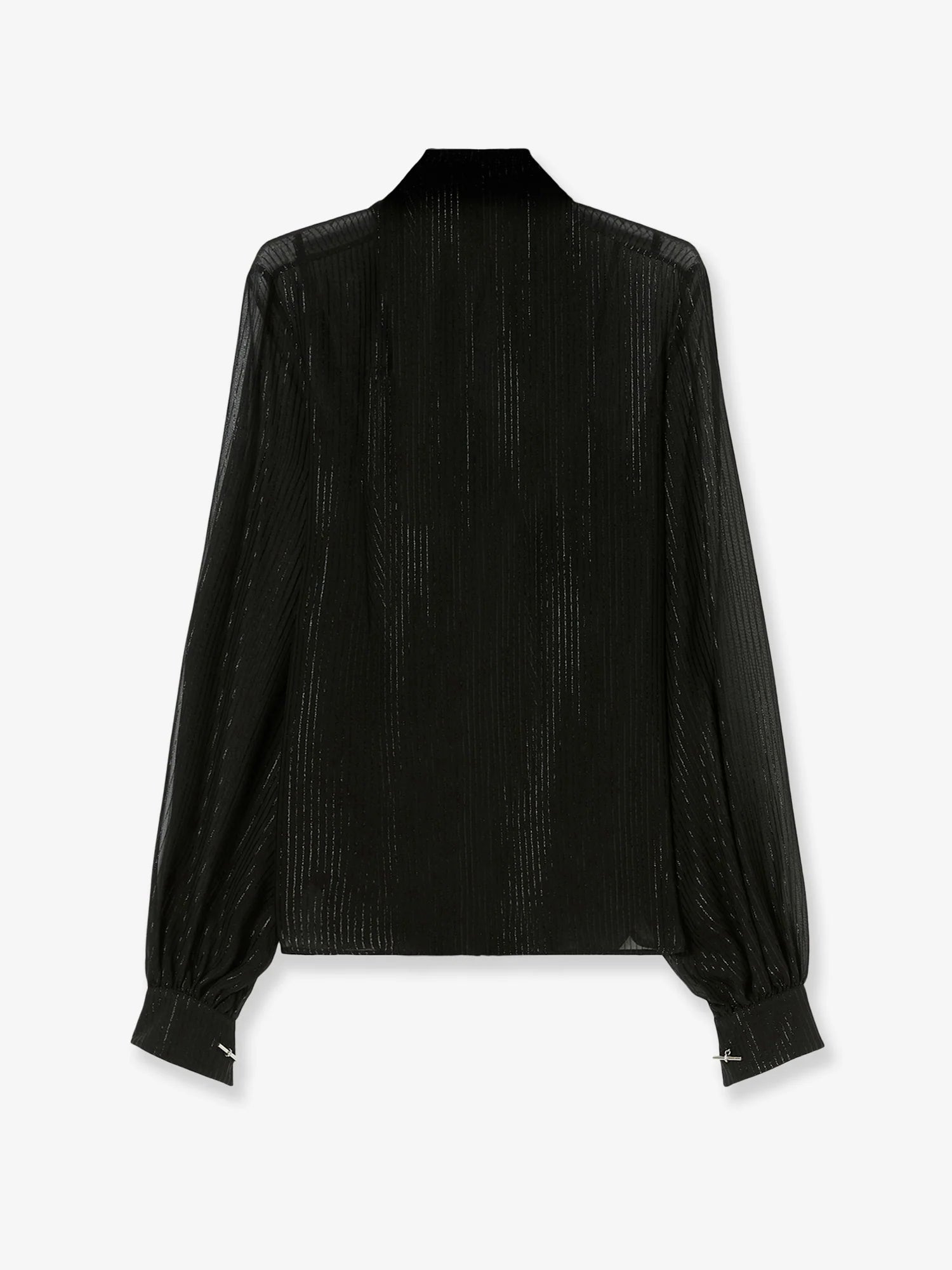 Scafati silk shirt with lurex profiles