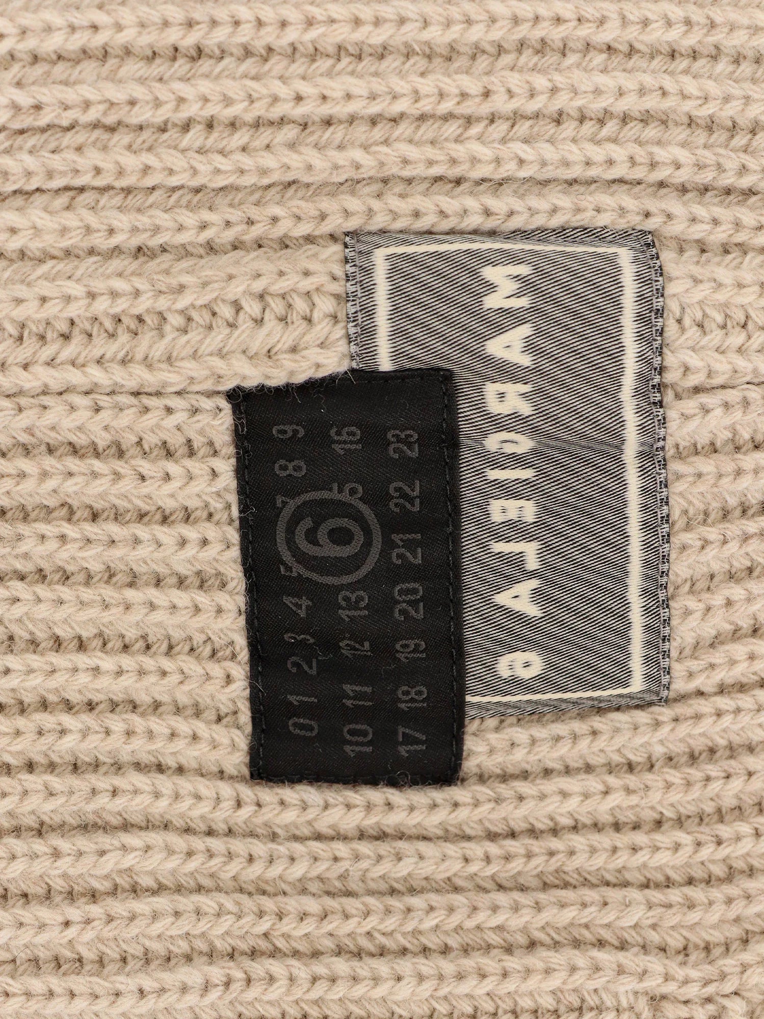 Wool blend balaclava with distressed effect