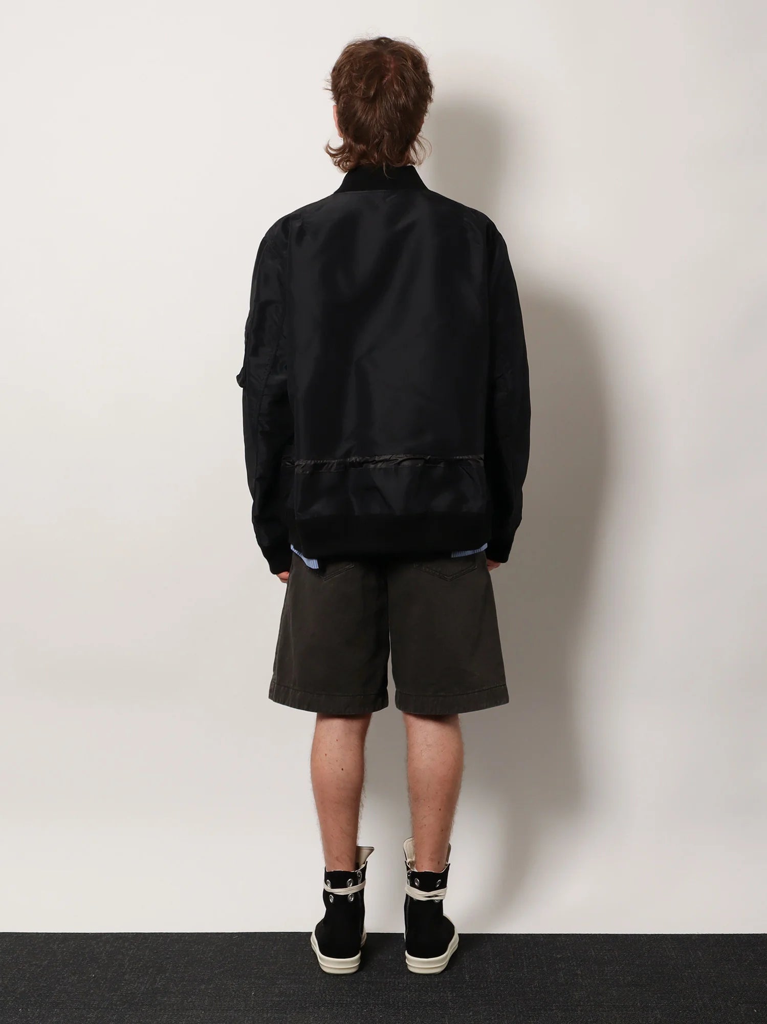 Nylon bomber jacket
