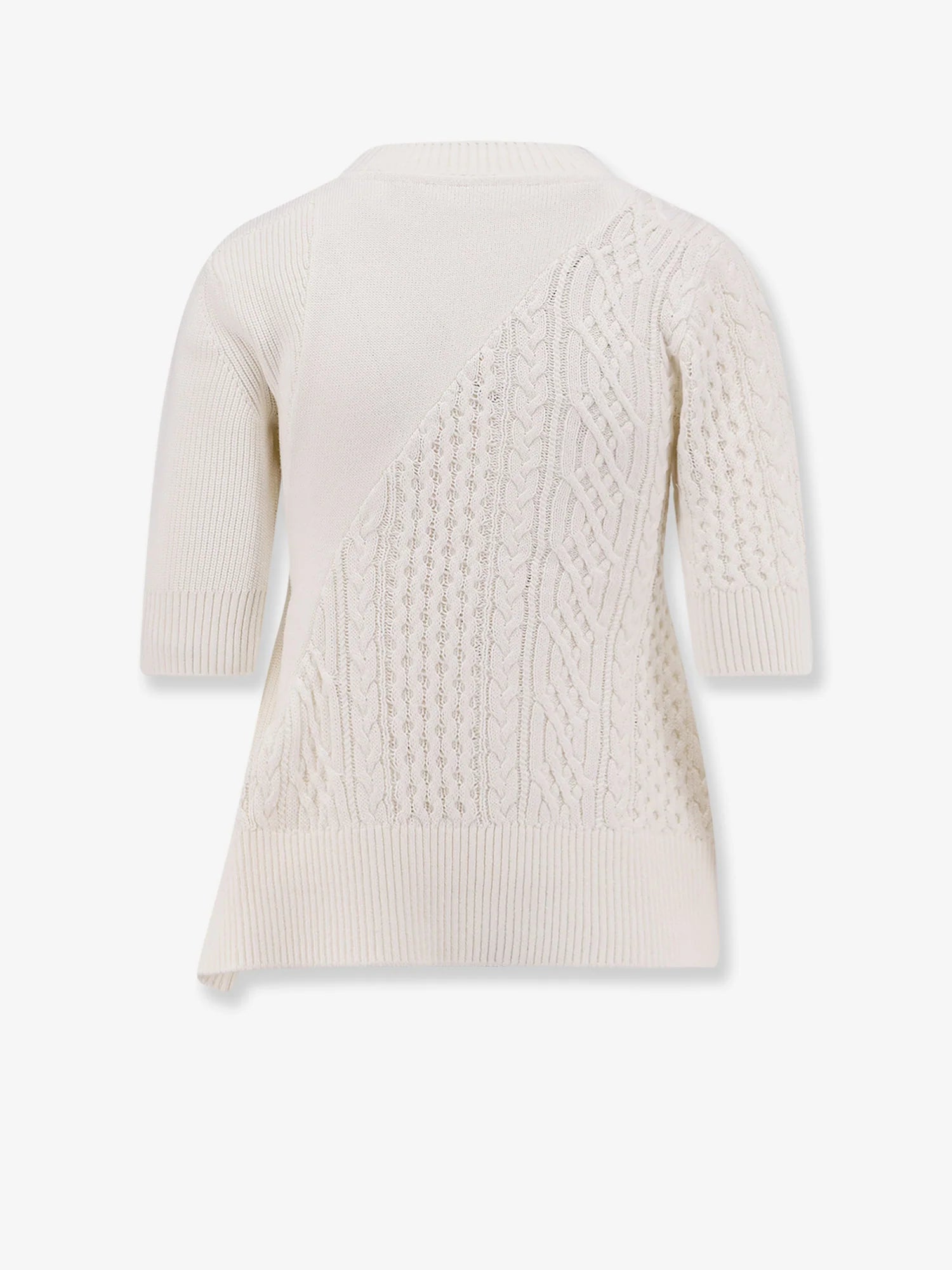 Cotton blend asymmetrical sweater