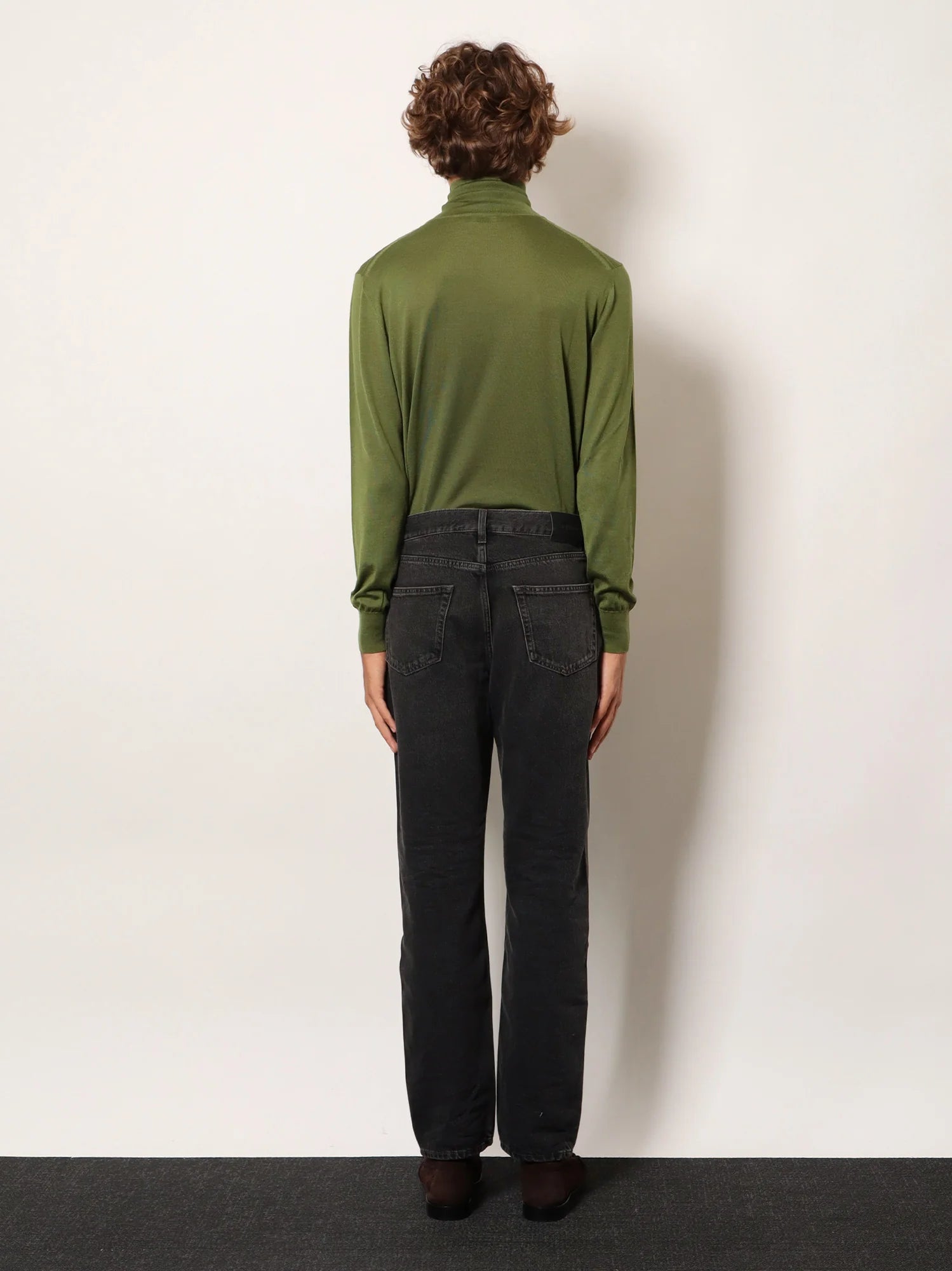 Long Mick black denim trousers