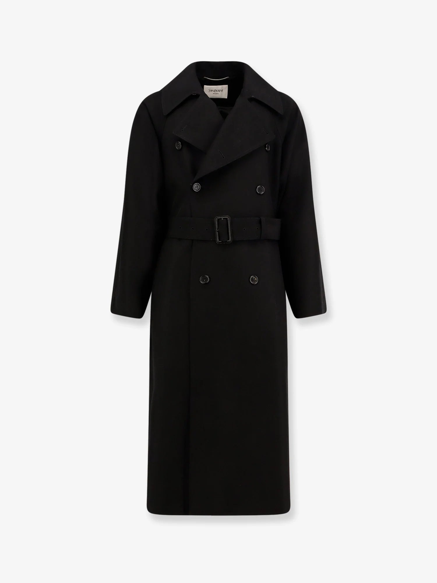 Certified wool coat with belt