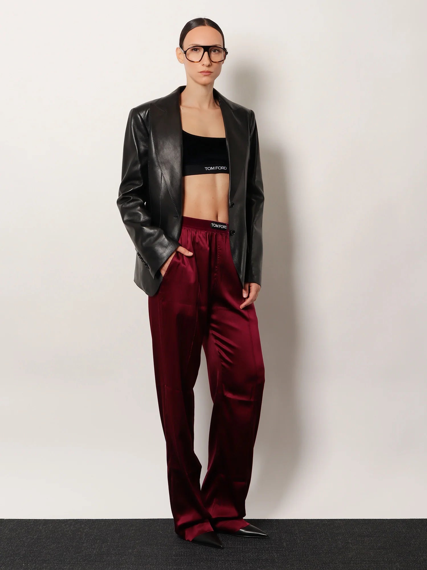 Leather blazer