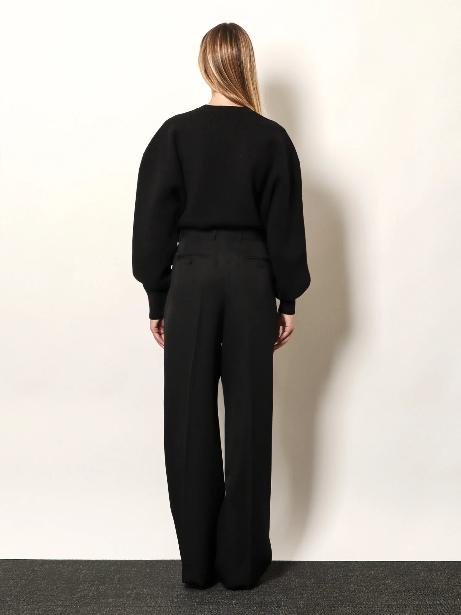 Pleated wool trousers