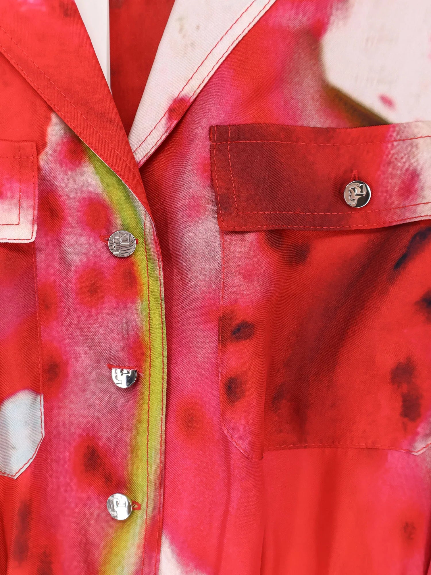 Printed silk chemisier/dress