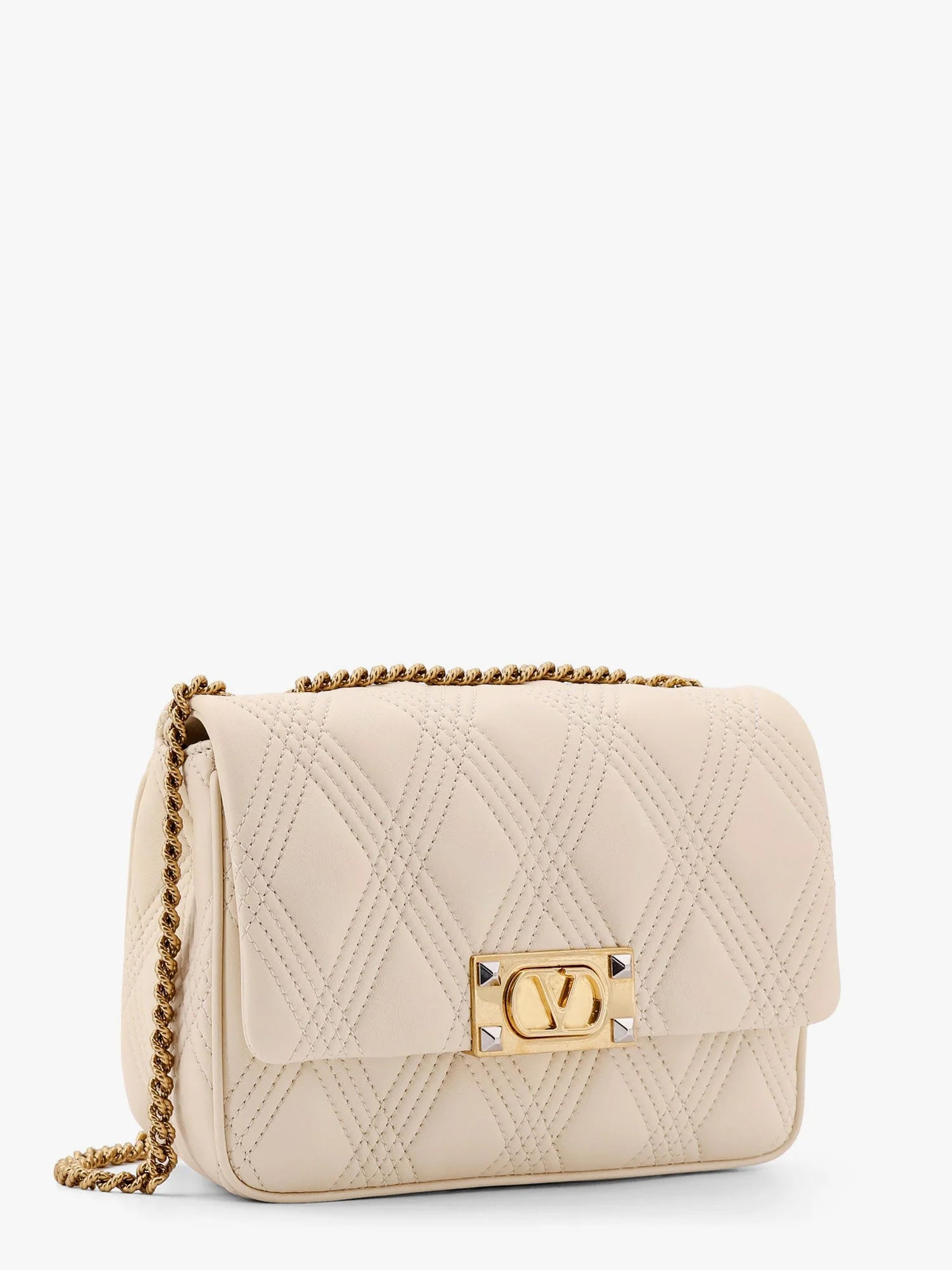Valentino Garavani quiltie 67 leather medium shoulder bag with chain