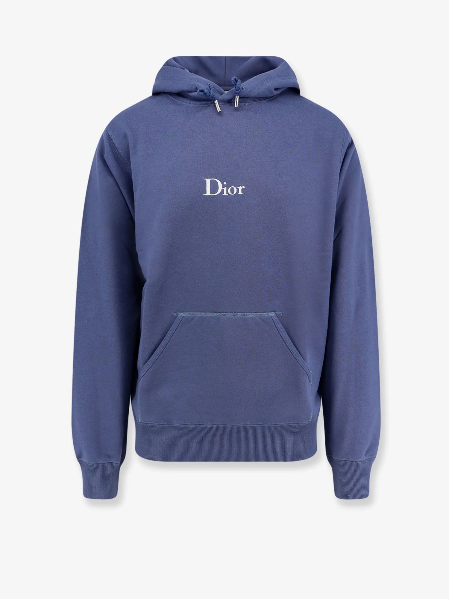 Cotton sweatshirt with embroidered lettering logo