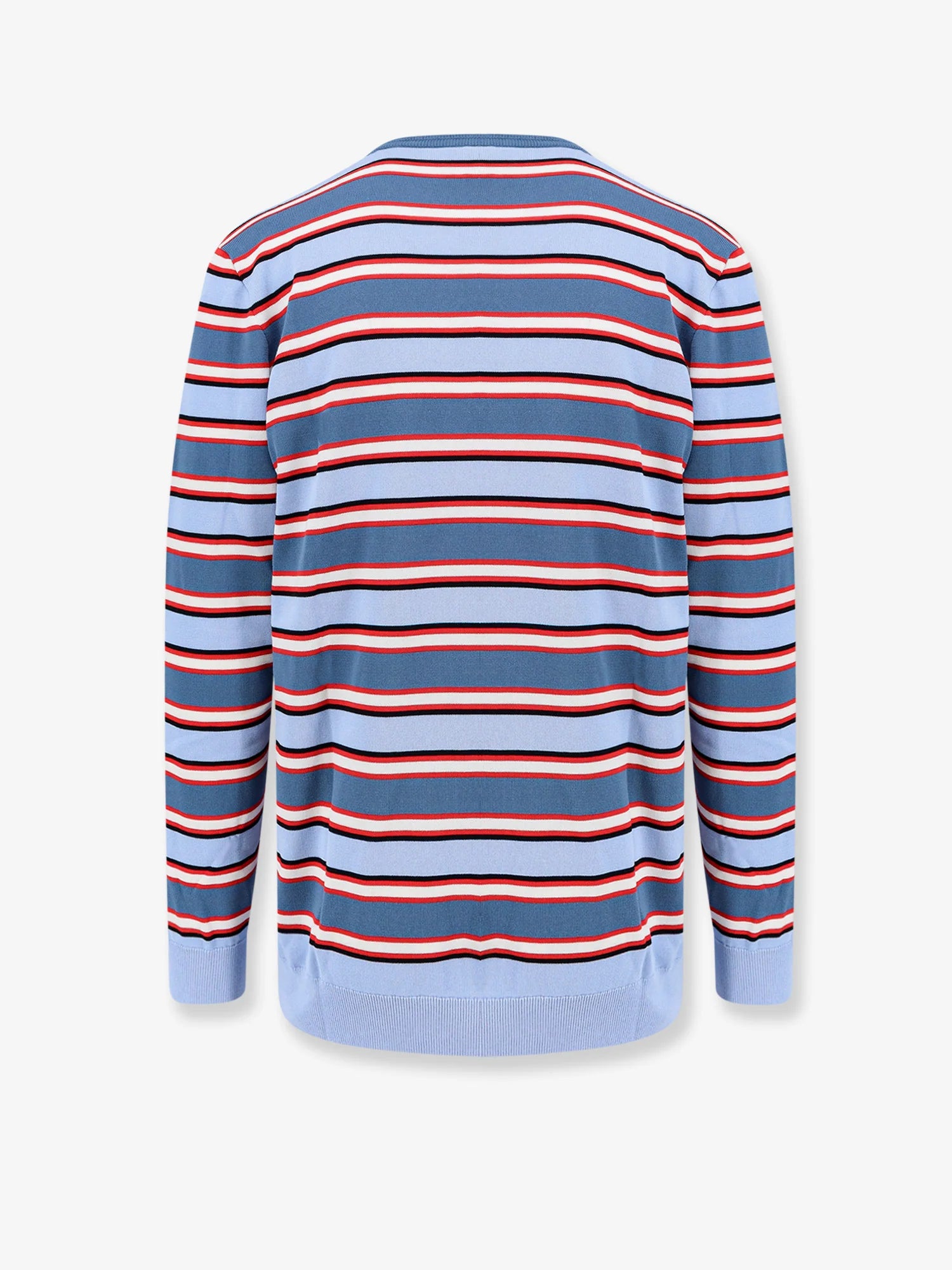 Cotton sweater with striped pattern