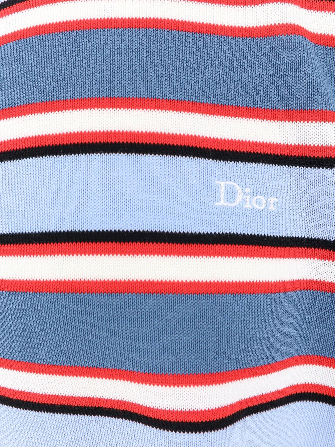 Cotton sweater with striped pattern