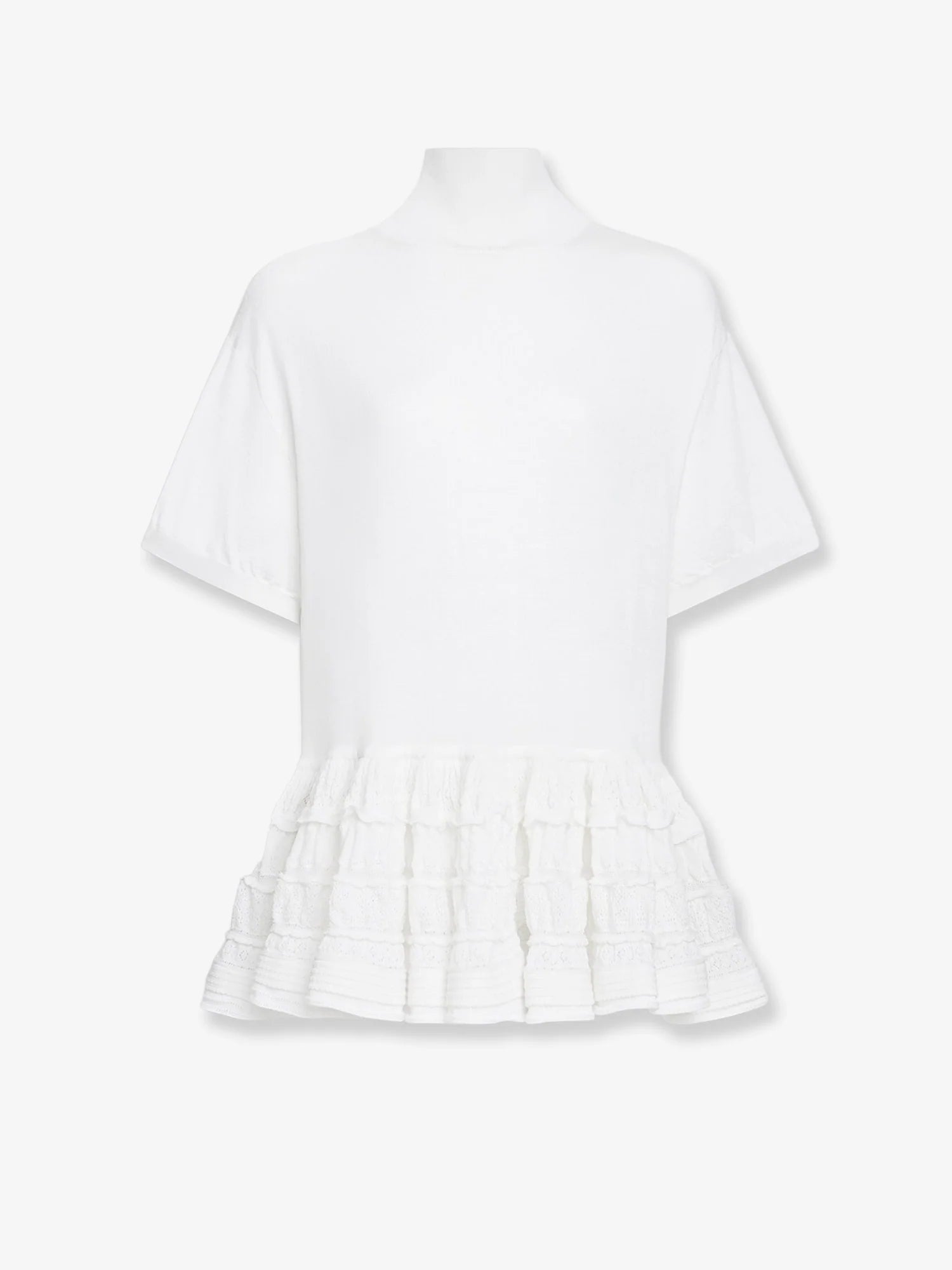 Peplum virgin wool sweater