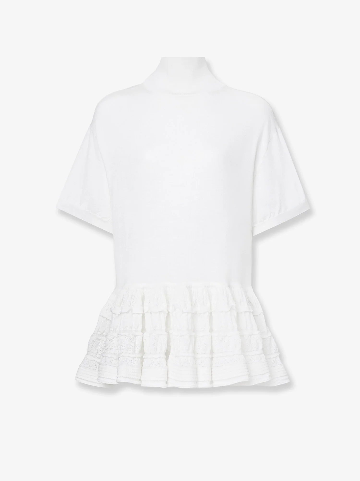 Peplum virgin wool sweater