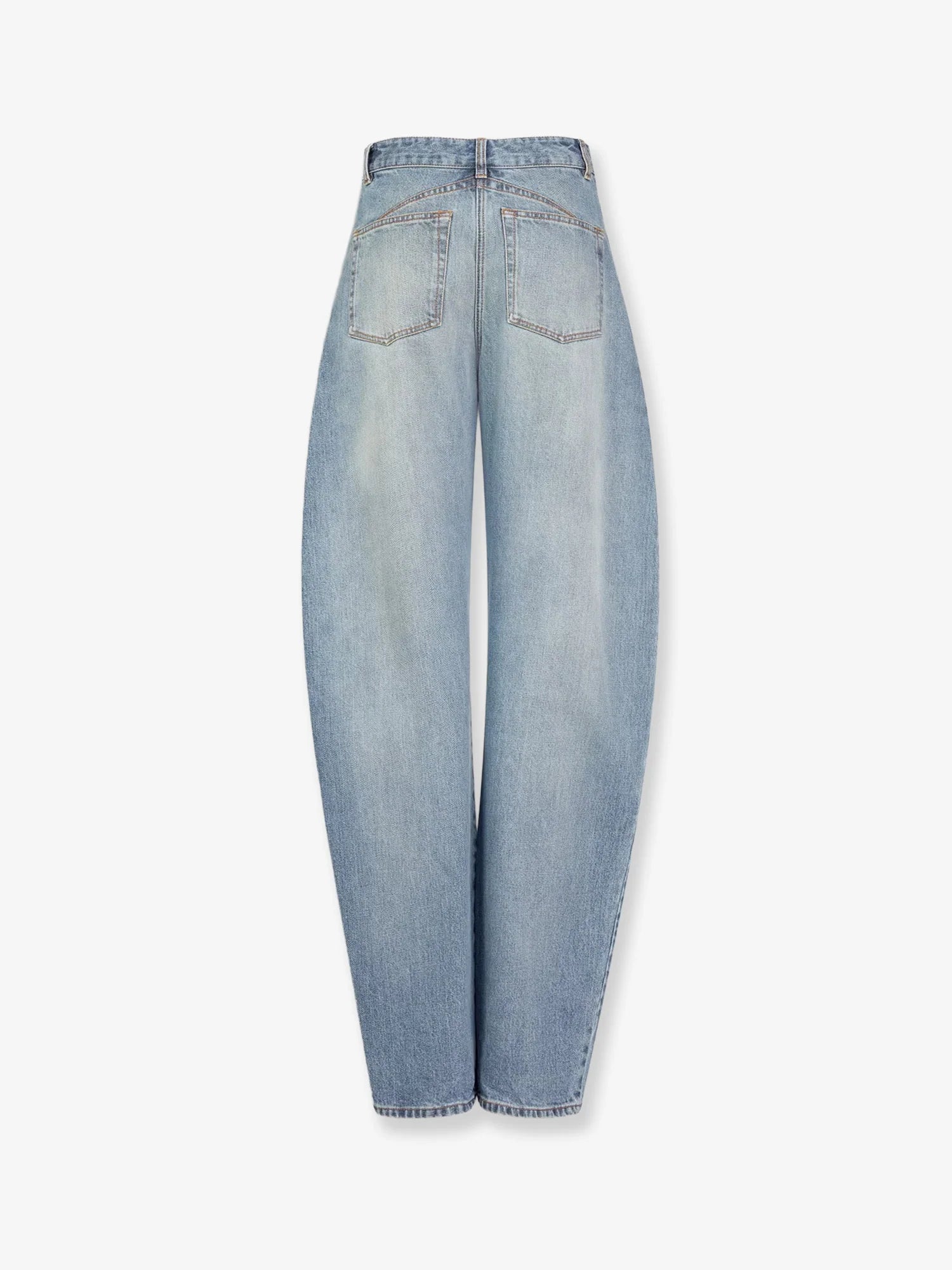 Faded blue denim jeans