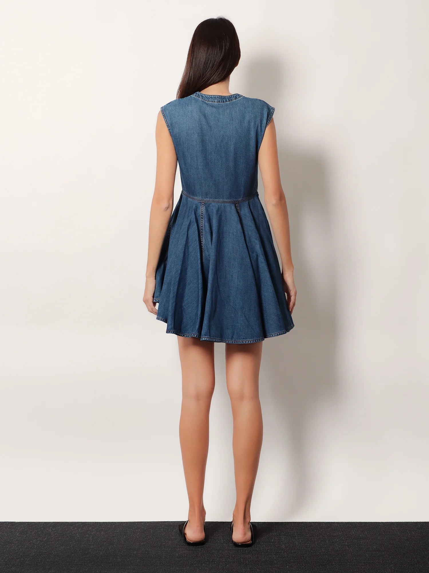 Wrap denim dress