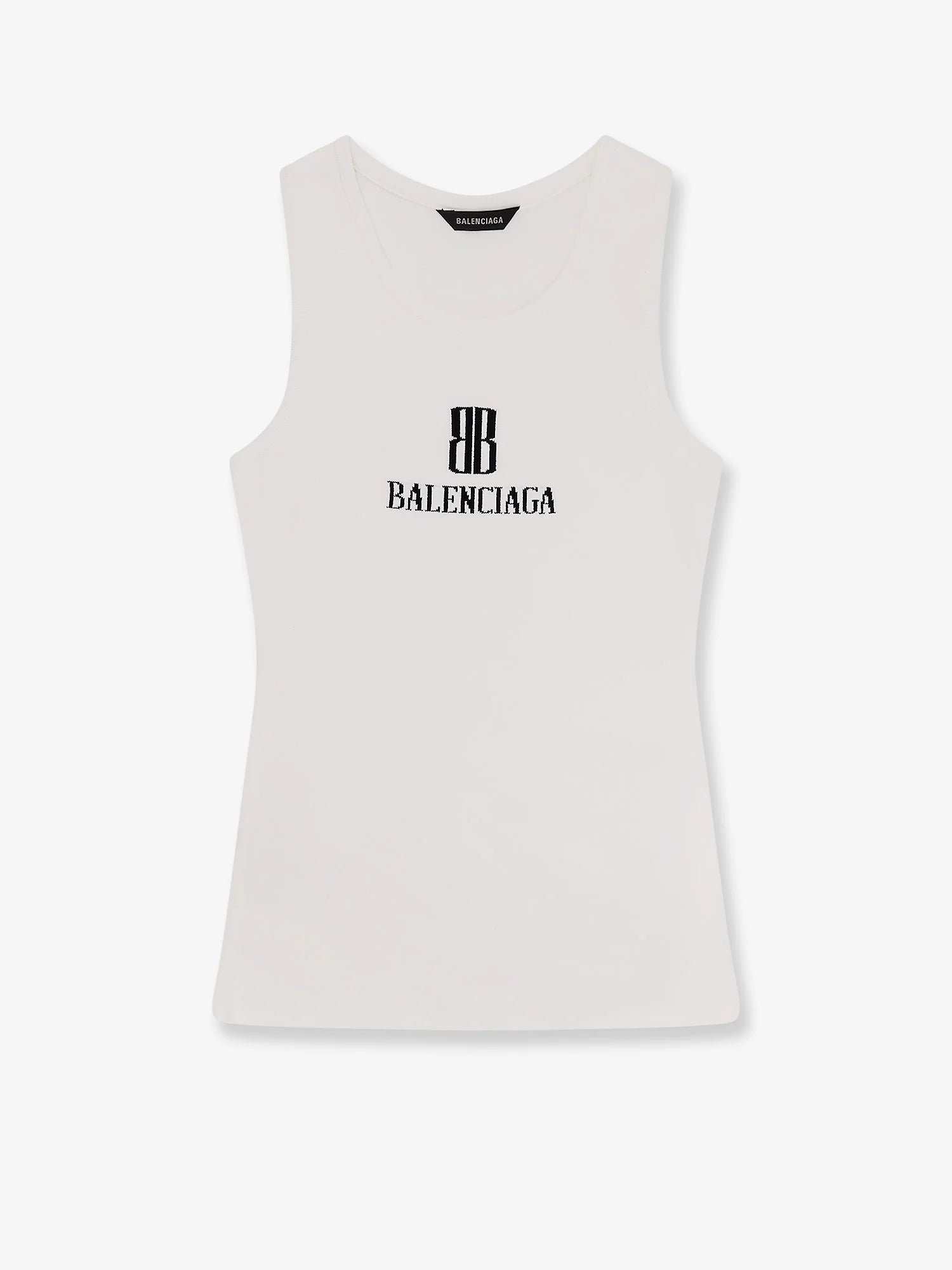 Ribbed viscose blend tank top