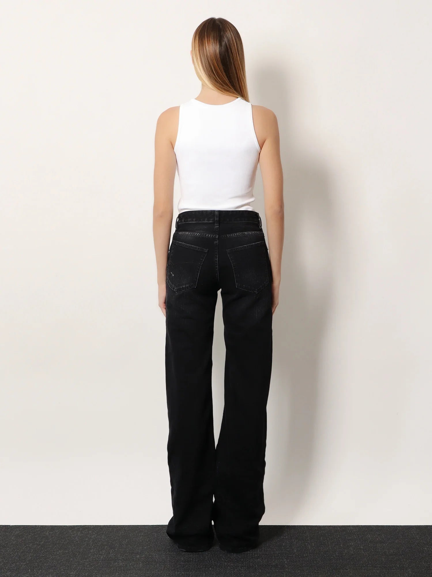 Ribbed viscose blend tank top