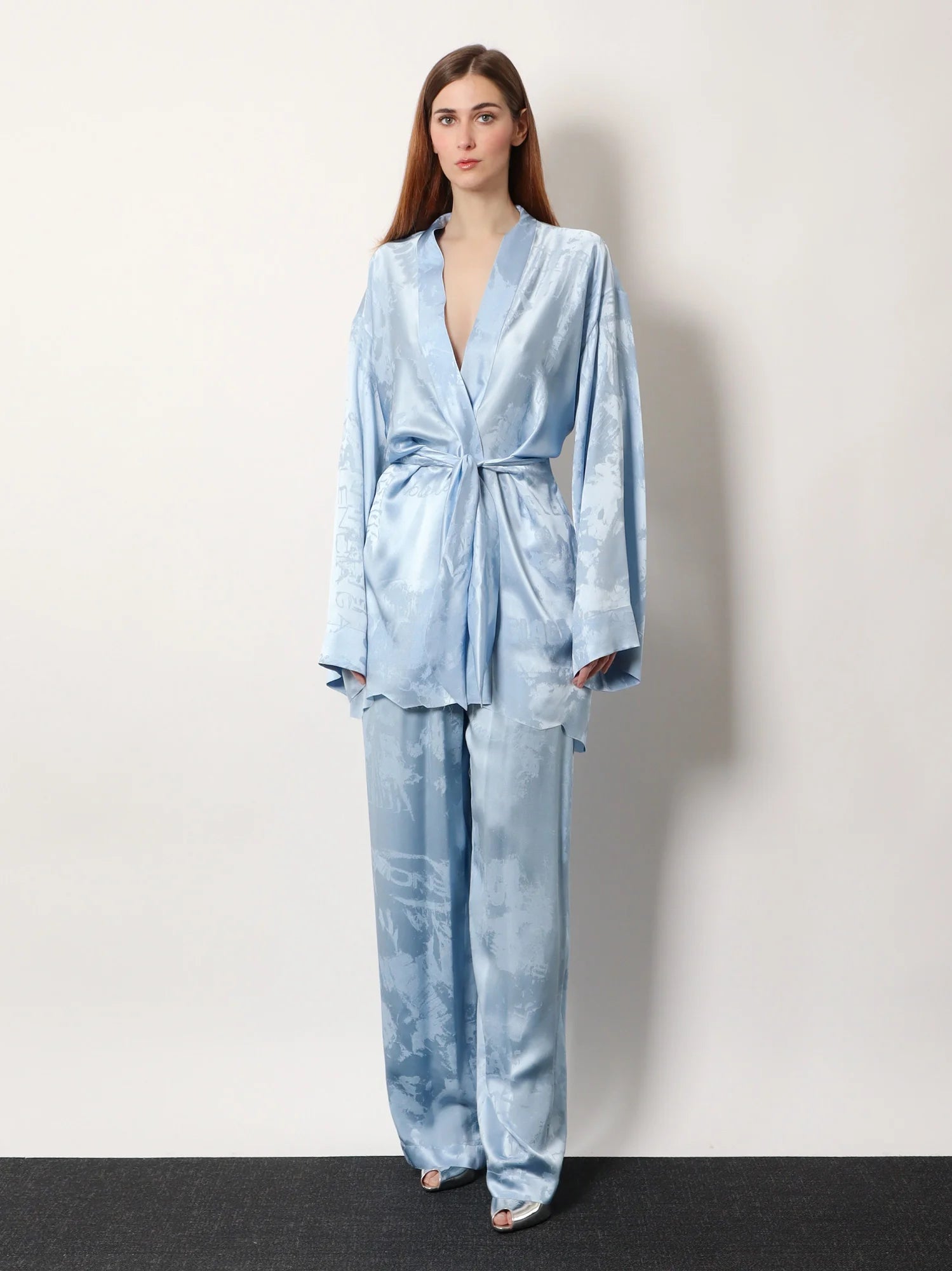 Wrap silk mini dress