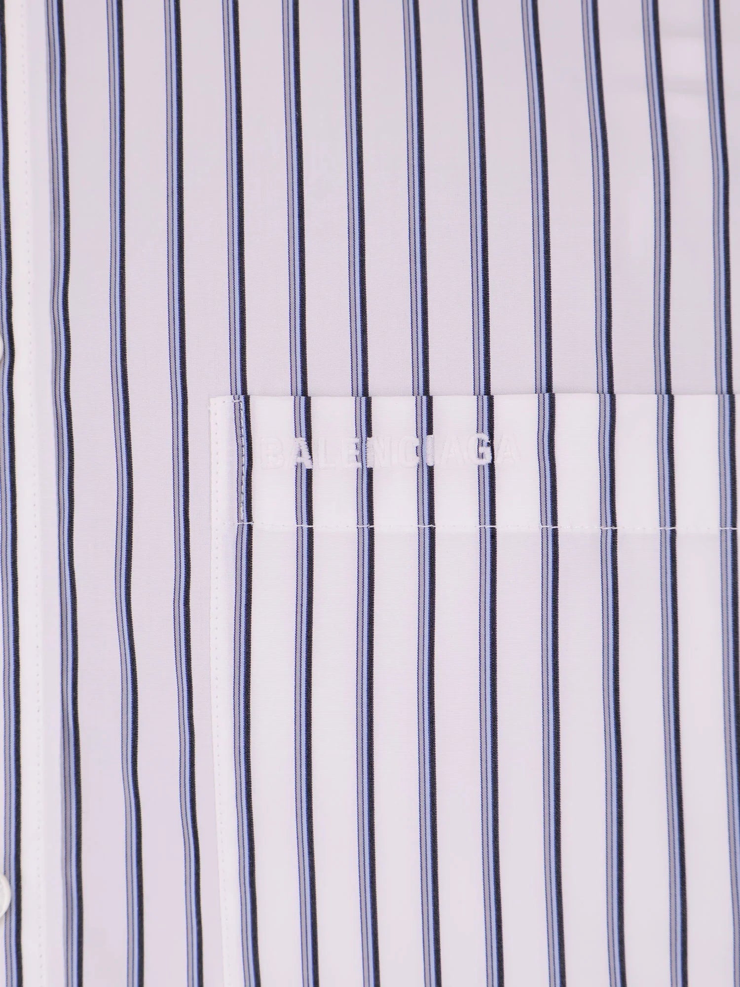 Tucked Sleeve striped cotton shirt