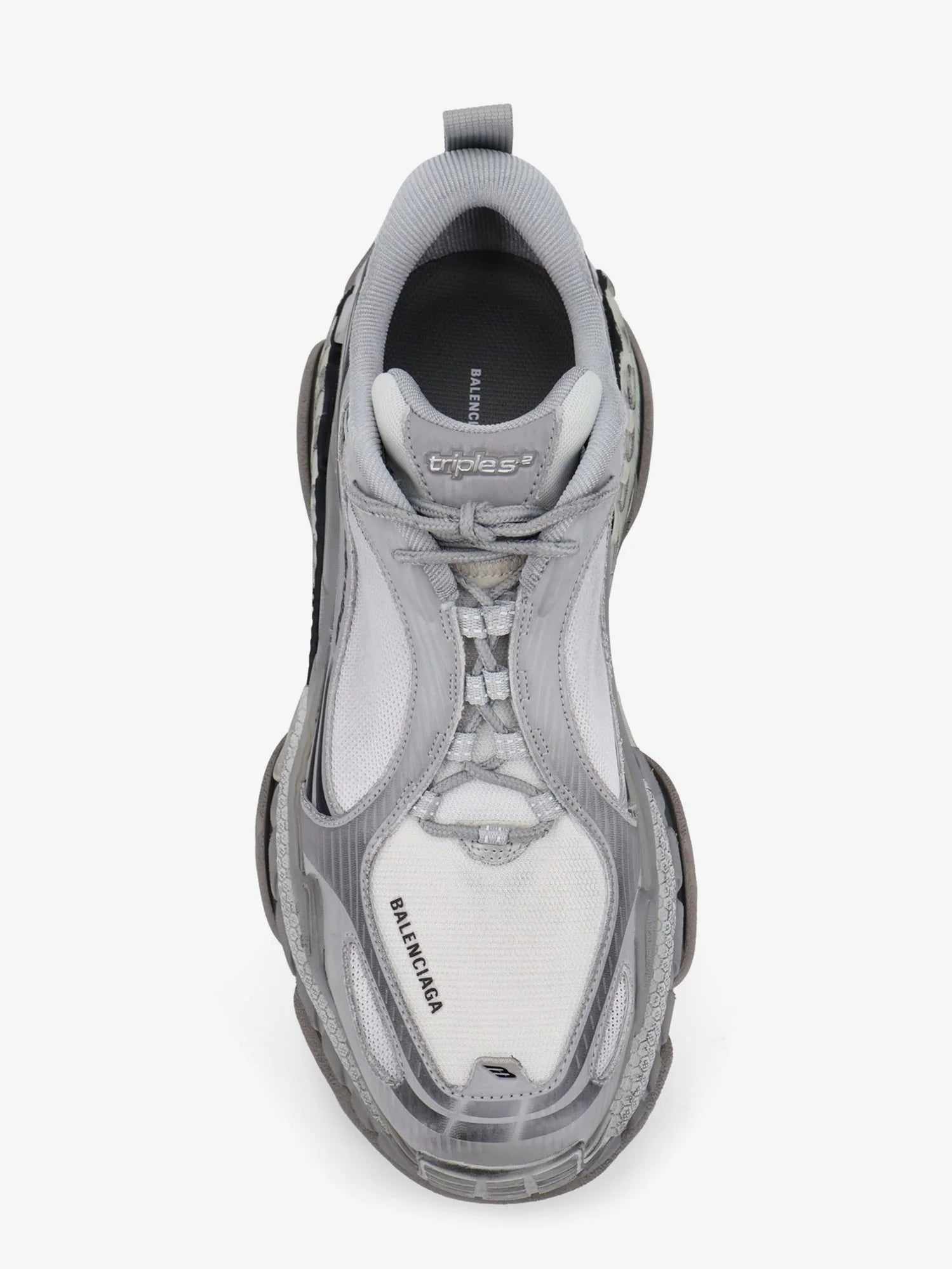 Triple S.2 Gradient mesh sneakers with used-effect nylon inserts