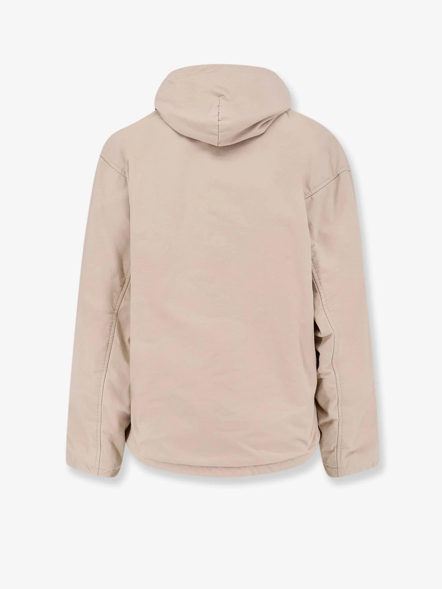 Cotton blend jacket with embroidered logo on the front