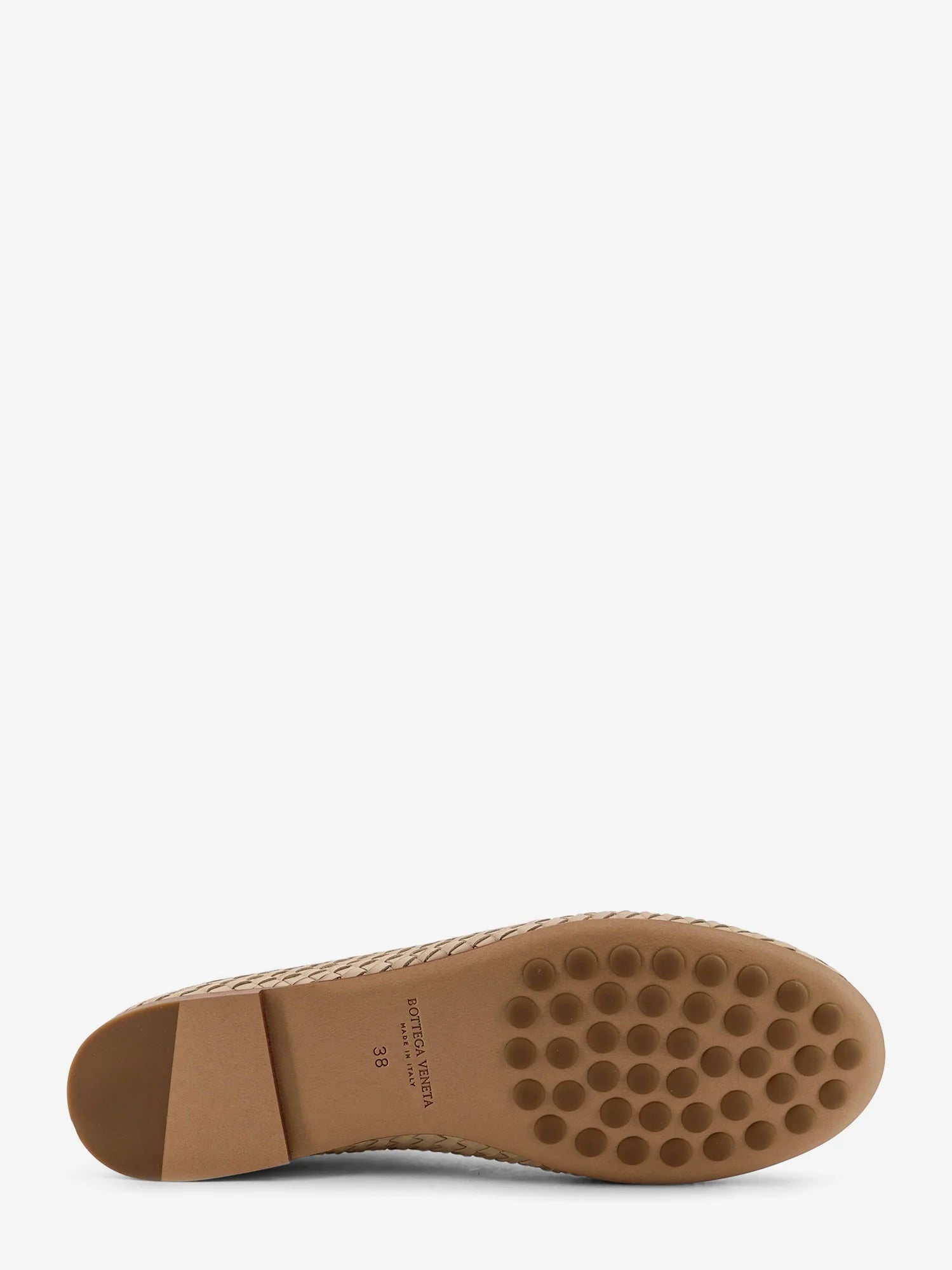 Rosa Flat leather ballerinas with Intrecciato motif